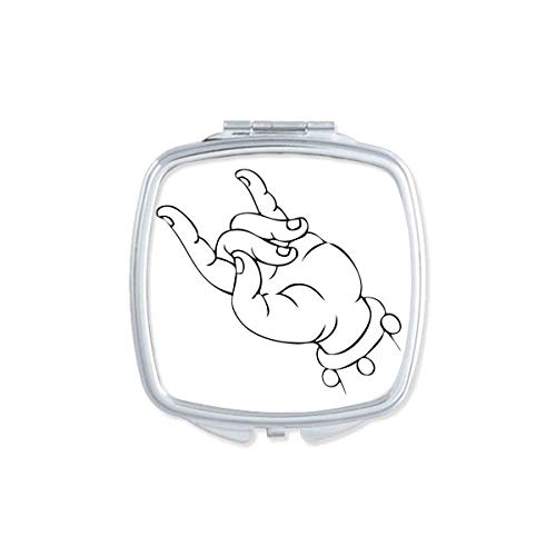 DIYthinker Portable Compact Pocket Mirror - Double Sided Glass with Simple Illustration Pattern for Makeup, Travel, Purse & Home Decor | Culture Hand Design