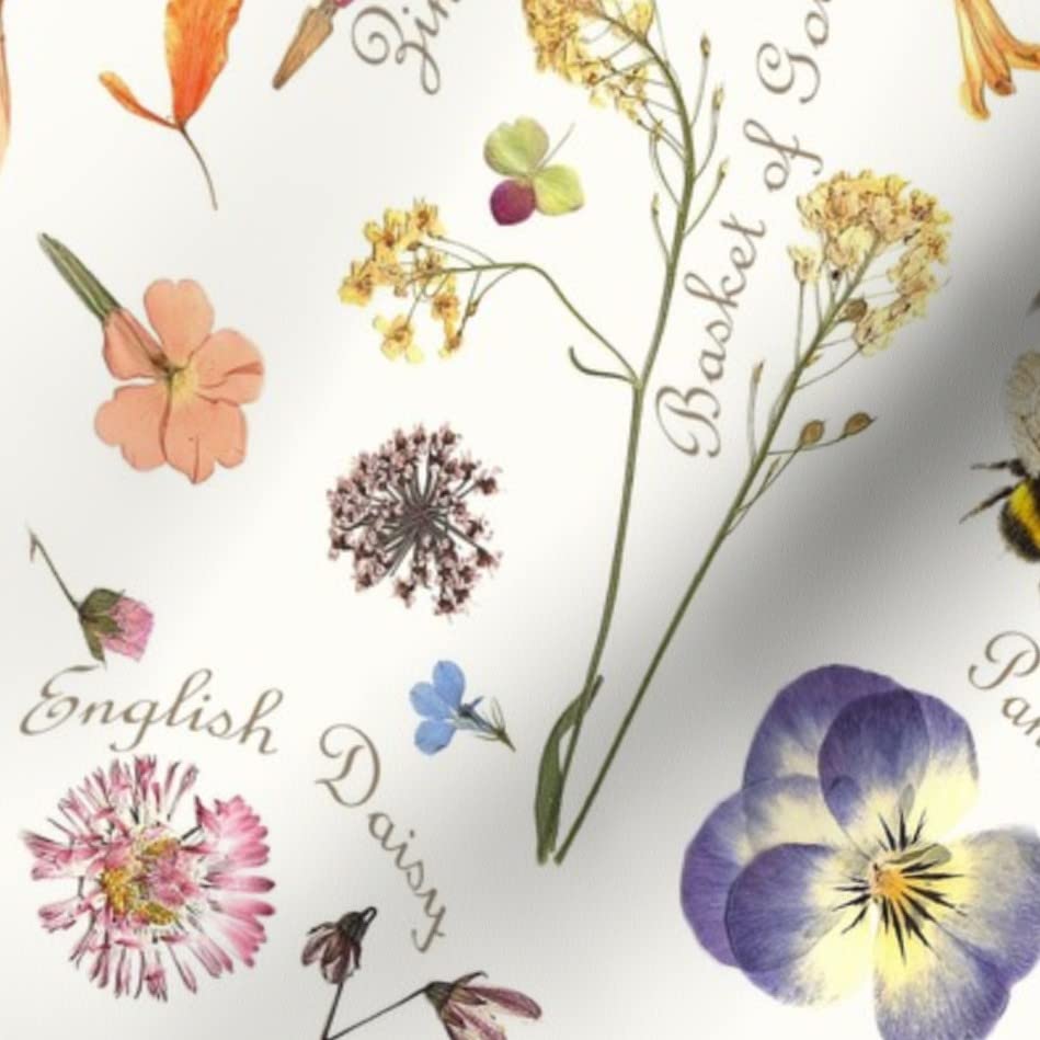 Eco-Friendly Bee Pollinator Awareness Printed Minky Fabric by The Yard - Soft Plush Material for Sewing Baby Blankets, Quilt Backing & DIY Home Decor Projects - Perfect for Nursery, Gift Making & Sustainable Crafting