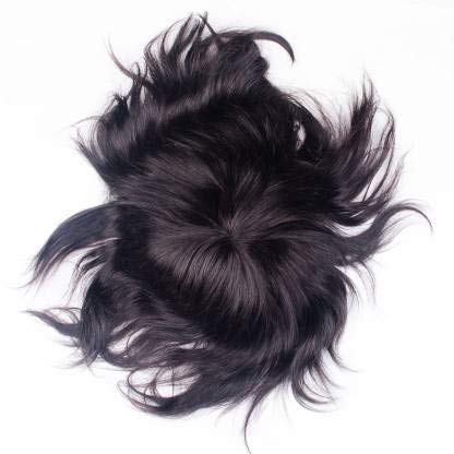 Premium 100% Human Hair Toupee for Men & Women – Natural Black 10x8 Hair Patch with Double-Sided Tape & Clips | Hair Loss Solution | Reusable Wig for Thinning Hair | Perfect for Daily Wear, Special Occasions & Confidence Boosting