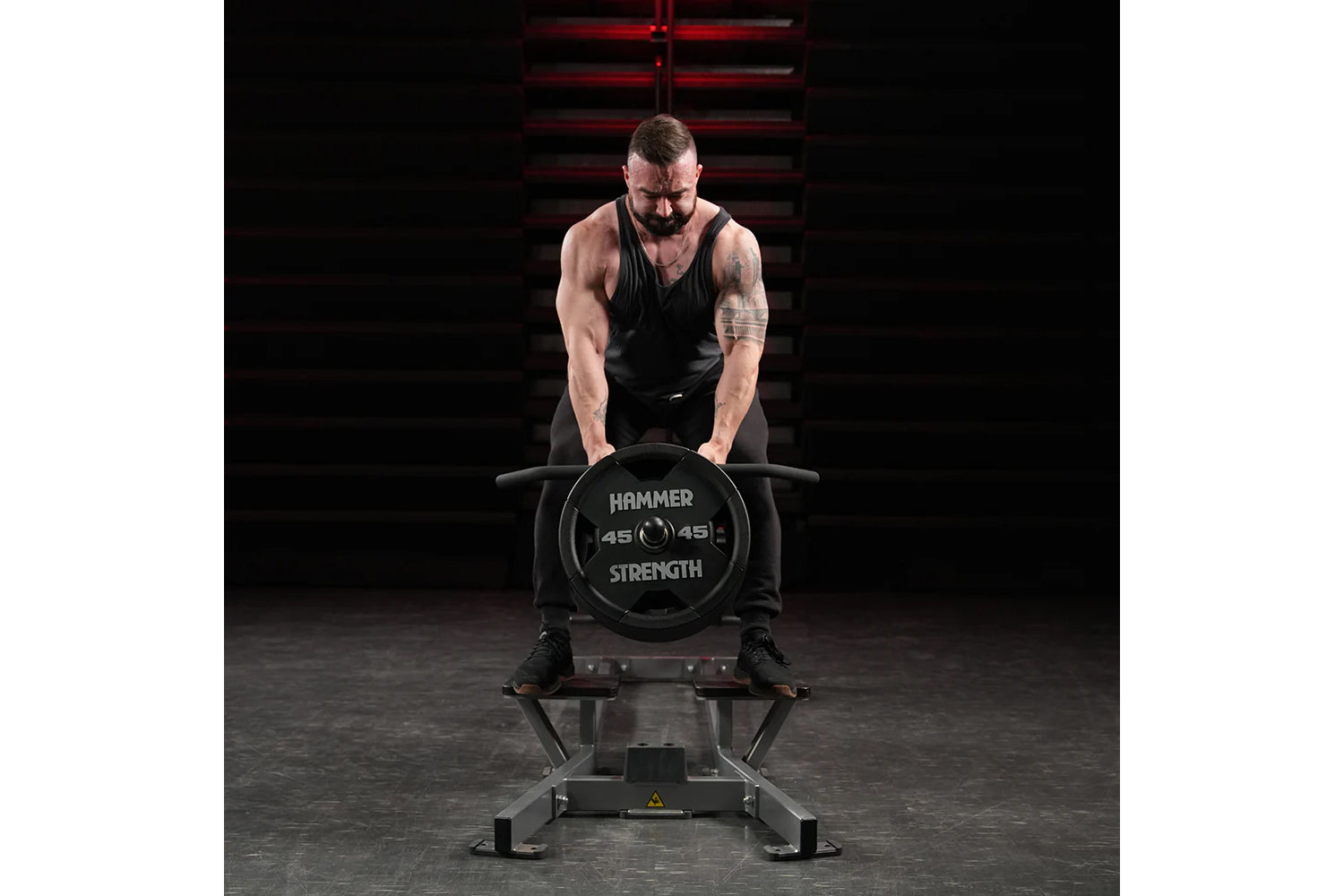 Hammer Strength Plate Loaded T-Bar Row Machine - Heavy Duty Home Gym Equipment for Back Workouts - Perfect for Strength Training & Muscle Building in Home Gym or Commercial Fitness Center