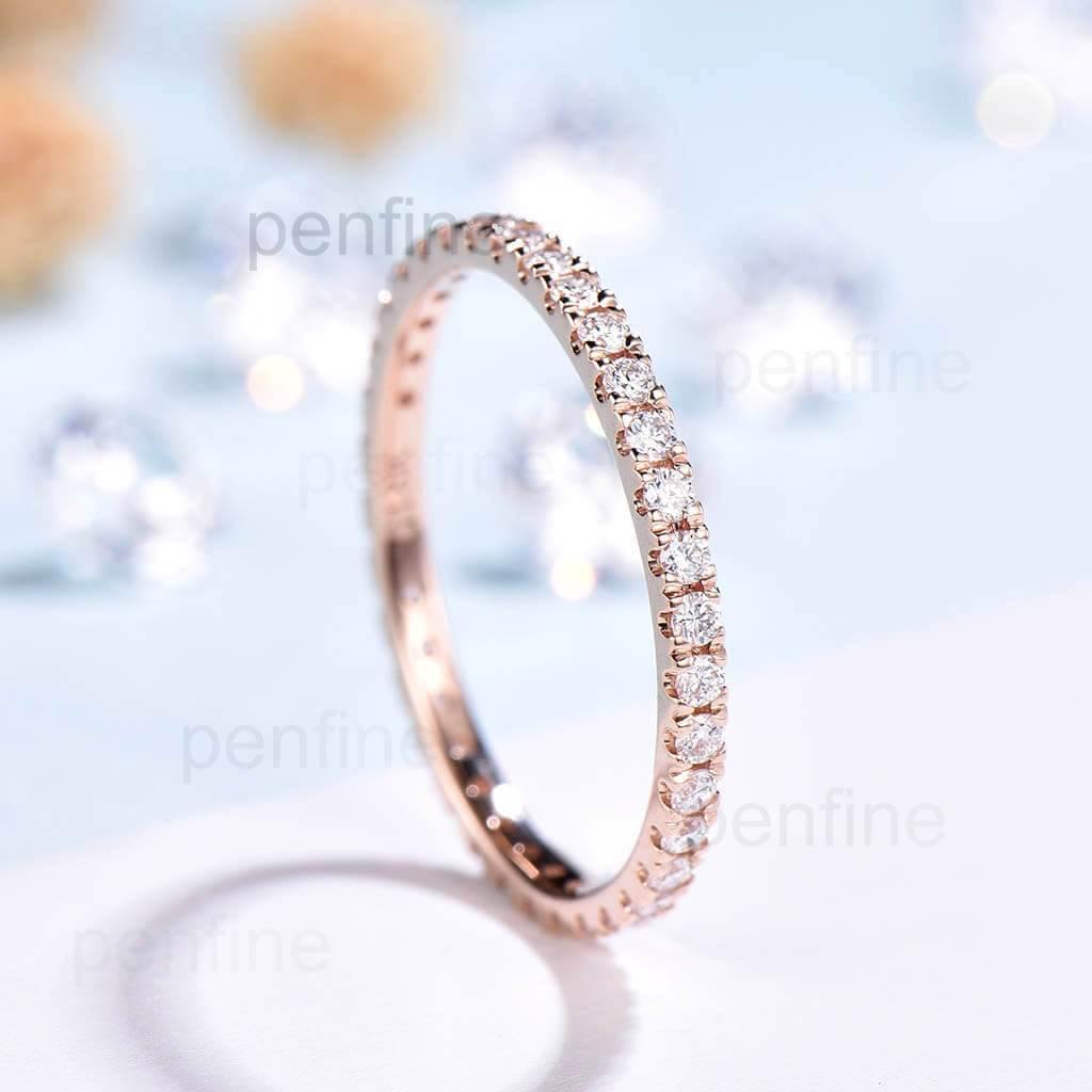 Luxury Diamond Wedding Band for Women - Full Eternity Ring with Sparkling Stones | Perfect for Engagement, Anniversary & Bridal Jewelry Gifts