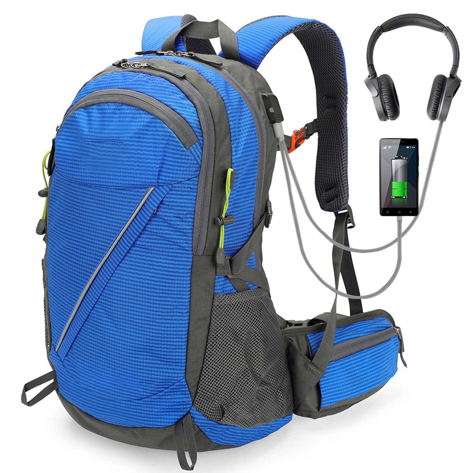 WOBBLO Waterproof Hiking Backpack for Men & Women - Lightweight Nylon Daypack for Travel, Mountaineering & Outdoor Sports - Perfect for School, Camping & Daily Use