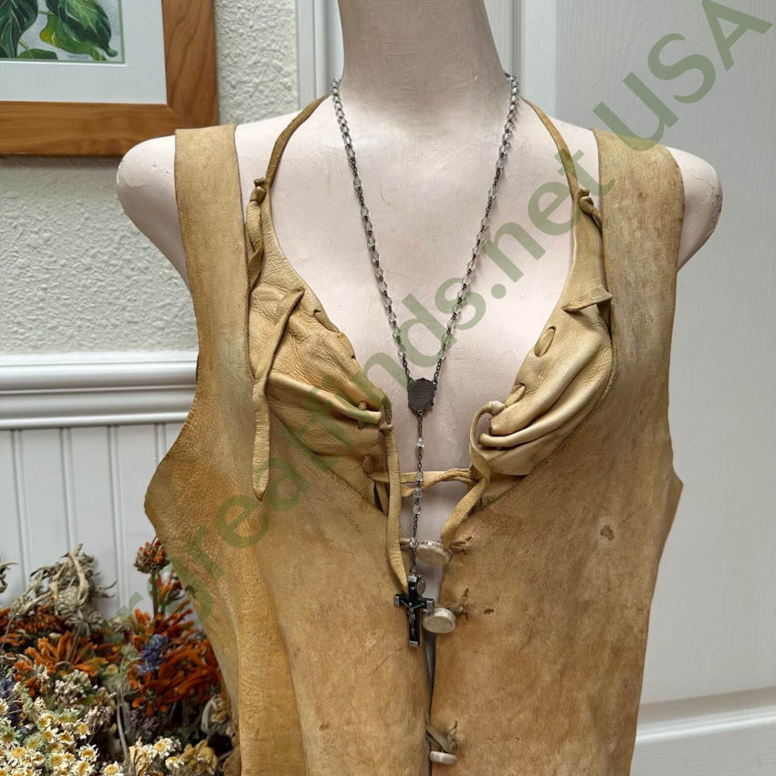 Vintage French Unbreakable Rosary with B.V.C. Glass Beads and Ebony Wood - Perfect for Prayer, Meditation, and Catholic Devotional Use
