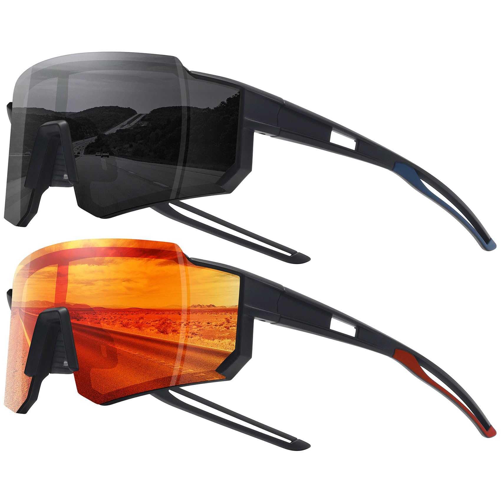 STORYCOAST Polarized Sports Sunglasses for Men & Women - UV400 Protection for Driving, Fishing, Cycling & Mountain Biking - Lightweight & Durable for Outdoor Adventures