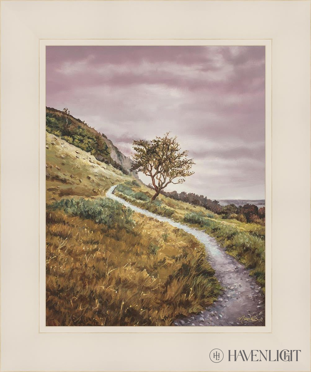 Broken Path Mountain Top Wall Art - Handmade Boho Decor for Living Room, Bedroom & Office - Inspirational Nature Landscape Painting for Home Decor