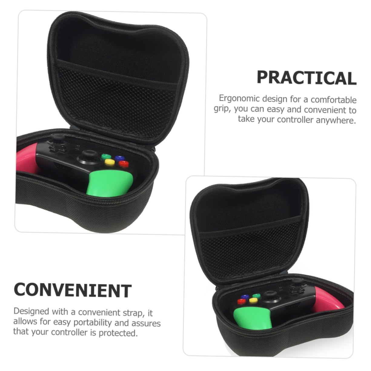 BELLIFFY Durable Pro Controller Travel Case - Portable Storage Bag for Gaming Controllers - Protective Carrying Case for Nintendo Switch Pro, PS5, Xbox Series X - Perfect for Travel, Home Storage & Gaming Parties