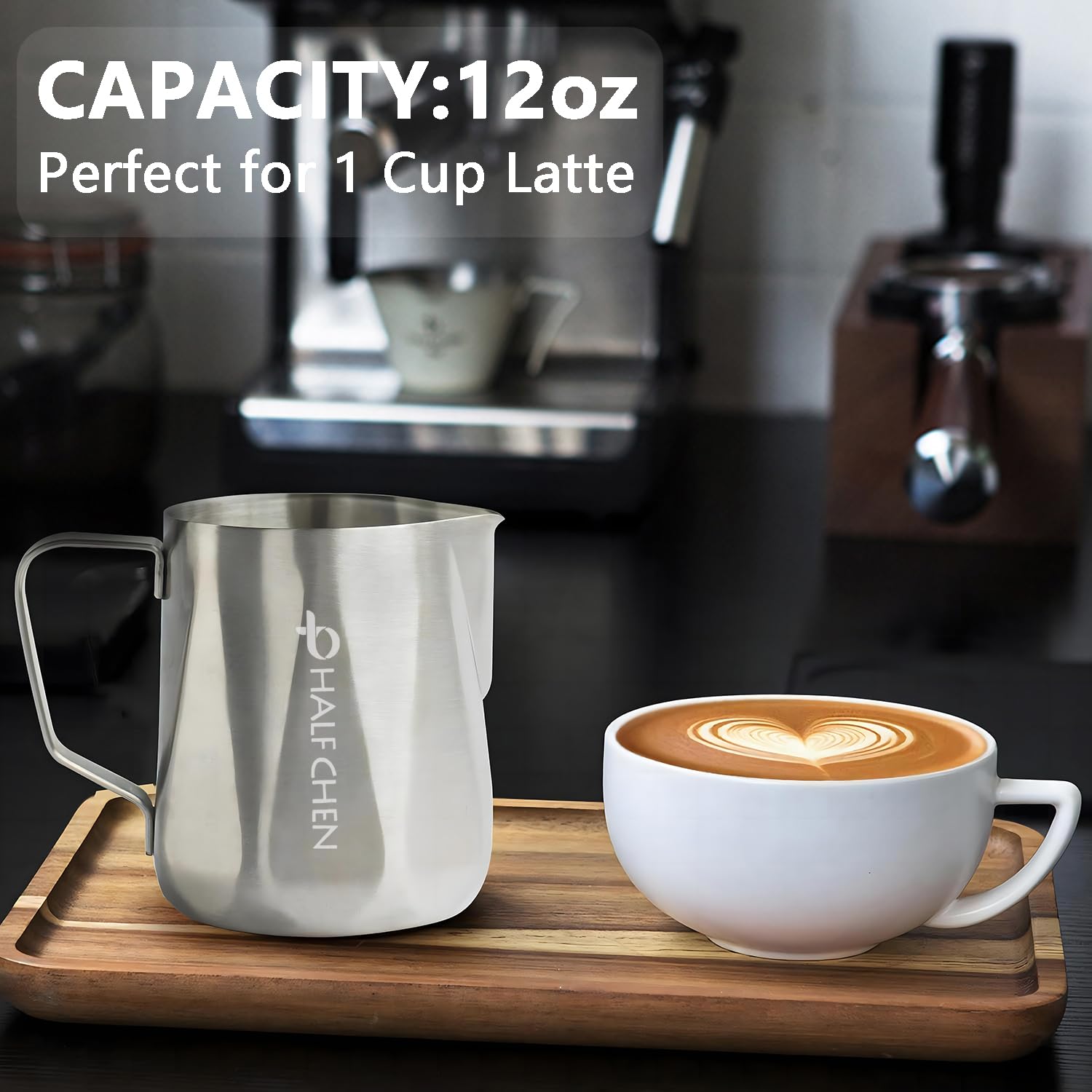 **Stainless Steel Milk Frothing Pitcher 350ml/600ml (12oz/20oz) - Barista Coffee Frother for Espresso, Cappuccino & Latte - Perfect for Home & Café Use**