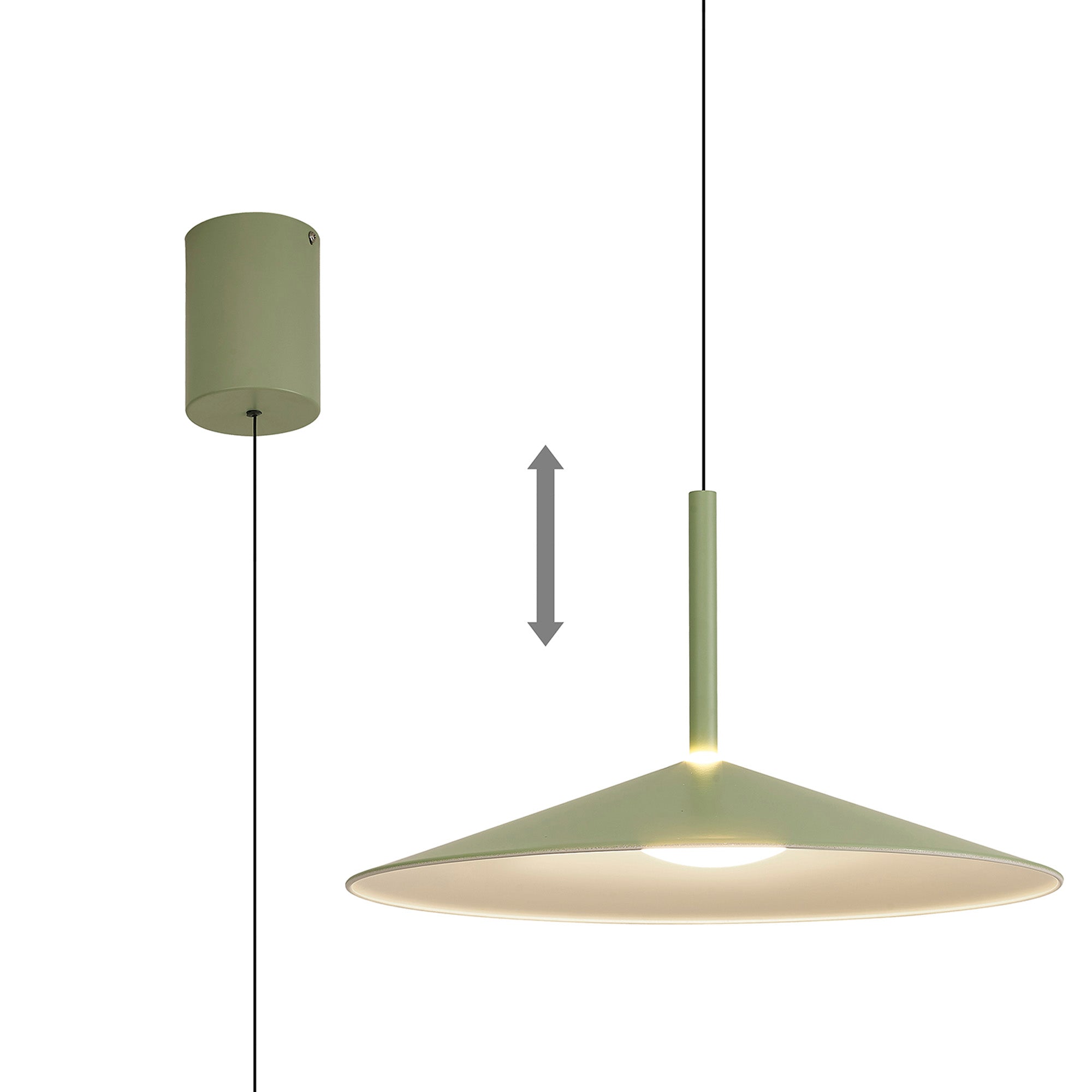 Calice LED Rise and Fall Pendant Light - Adjustable Height, Multiple Colors & Sizes - Perfect for Kitchen Island, Dining Room, and Living Room Lighting
