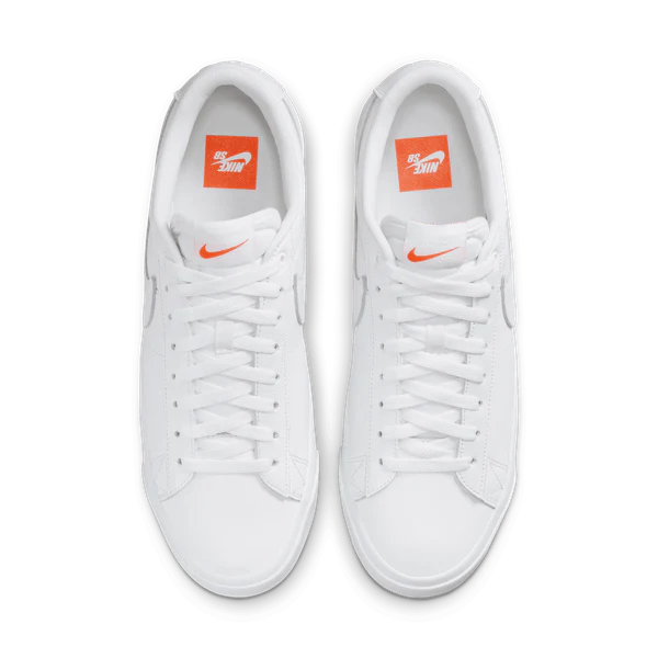 Nike SB Zoom Blazer Low Pro GT ISO Men's Skateboarding Shoes - White/White/White | Lightweight & Durable for Street Skating, Casual Wear & Everyday Comfort