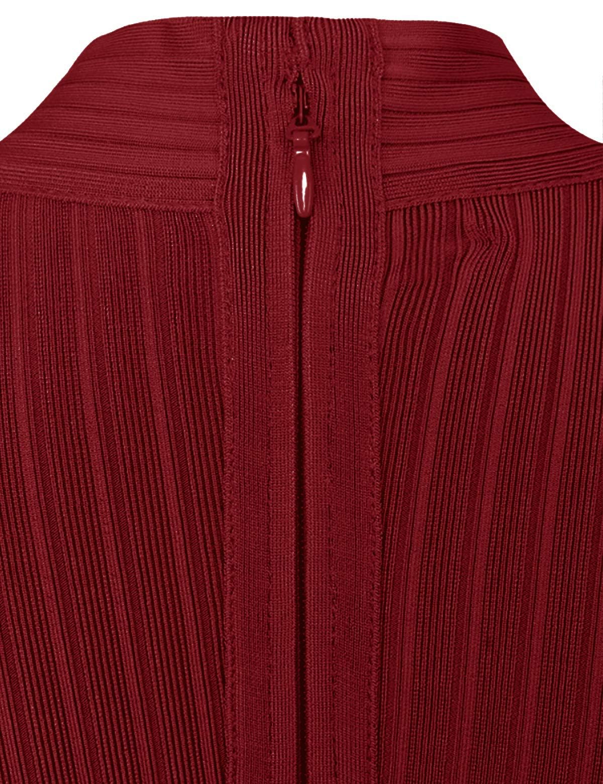 Madam Uniq Women's Long Sleeve Bandage Dress for Wedding Guest, Fall Winter Party & Cocktail Evening Gown - Perfect for Formal Events, Holiday Parties & Special Occasions