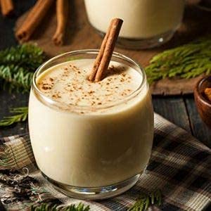 Premium Egg Nog Scented Candle in 8 oz Glass Jar - Select Ring Size 8 Jewelry Gift Inside ($10-$10,000 Value) - Holiday Home Decor & Romantic Gifts for Christmas, Parties & Cozy Nights