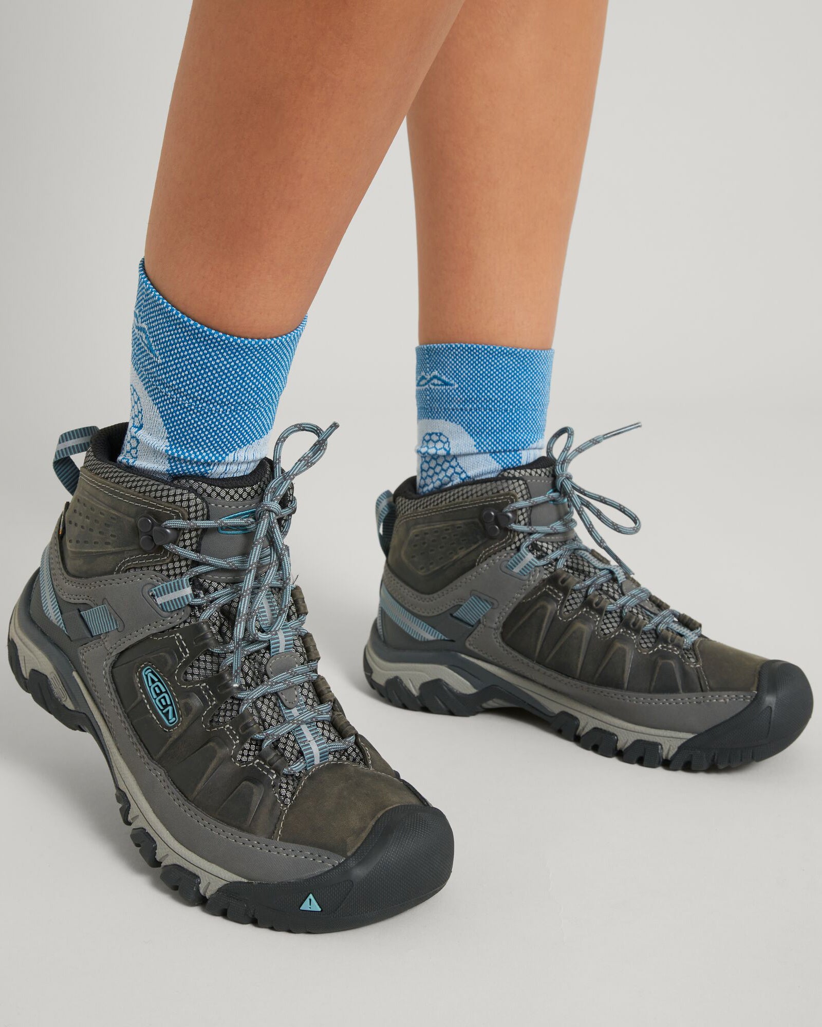 Keen Targhee III Mid WP Women's Hiking Boots - Waterproof, Comfortable & Durable - Magnet/Atlantic Blue - Perfect for Outdoor Adventures, Trail Hiking & Camping