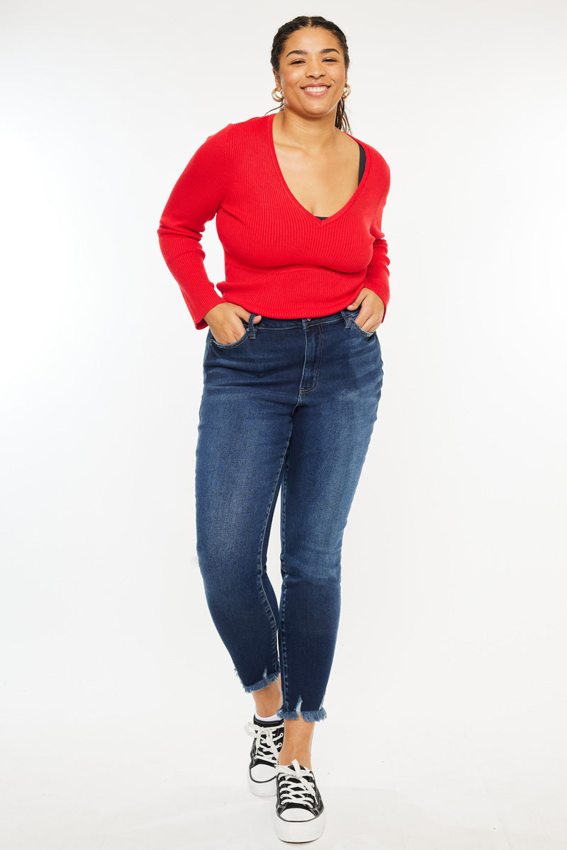 Journey Ultra High Rise Ankle Skinny Jeans for Women - Plus Size Stretch Denim Pants - Perfect for Casual Wear, Date Night & Office Outfits