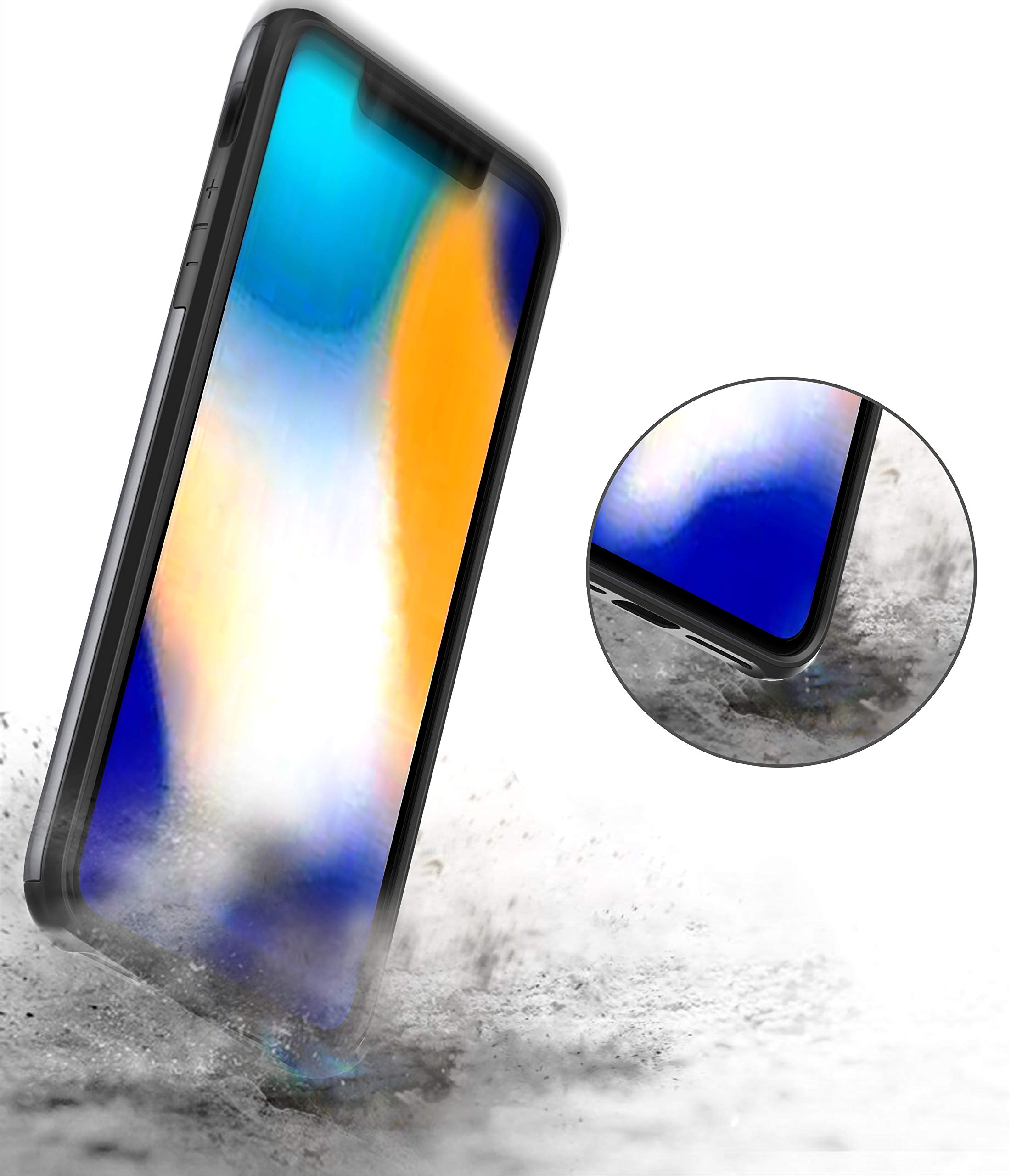 SORAKA iPhone X / Xs Wallet Case with Card Holder - Dual Layer Shockproof Armor Cover (PC + TPU) - White - Perfect for Everyday Use, Travel & Business