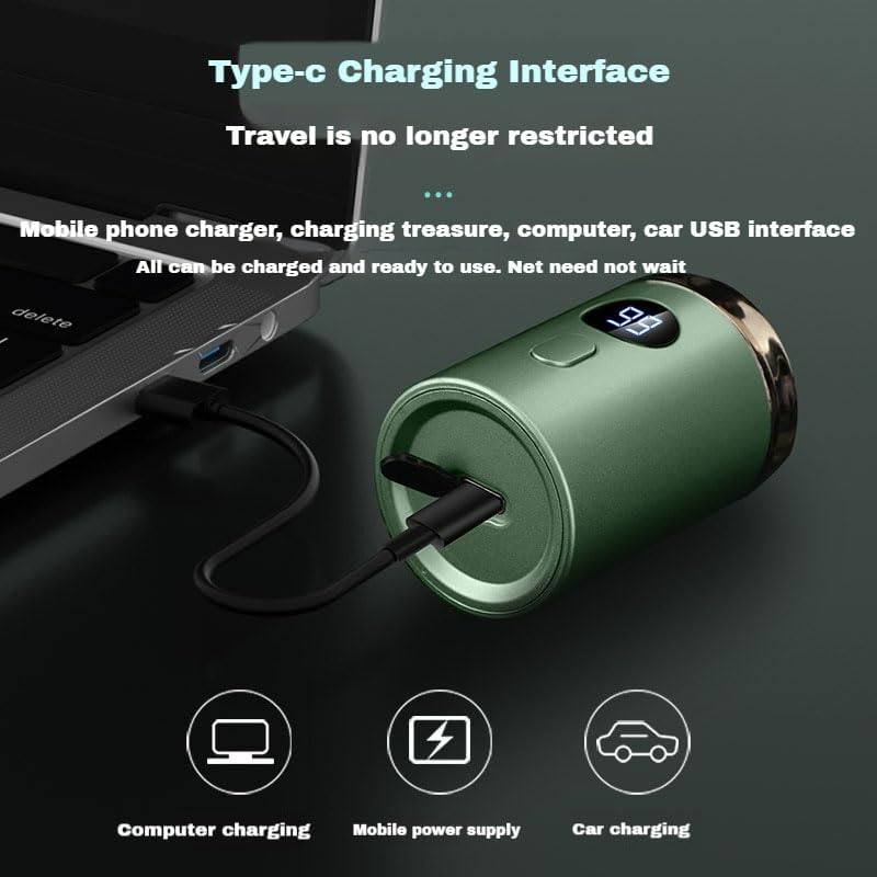 Enspiracle Mini Electric Shaver - Portable USB Rechargeable Waterproof Travel Shaver for Men & Women - Compact Washable Razor with Free Replacement Head (Gray) - Perfect for Travel, Gym & Daily Grooming
