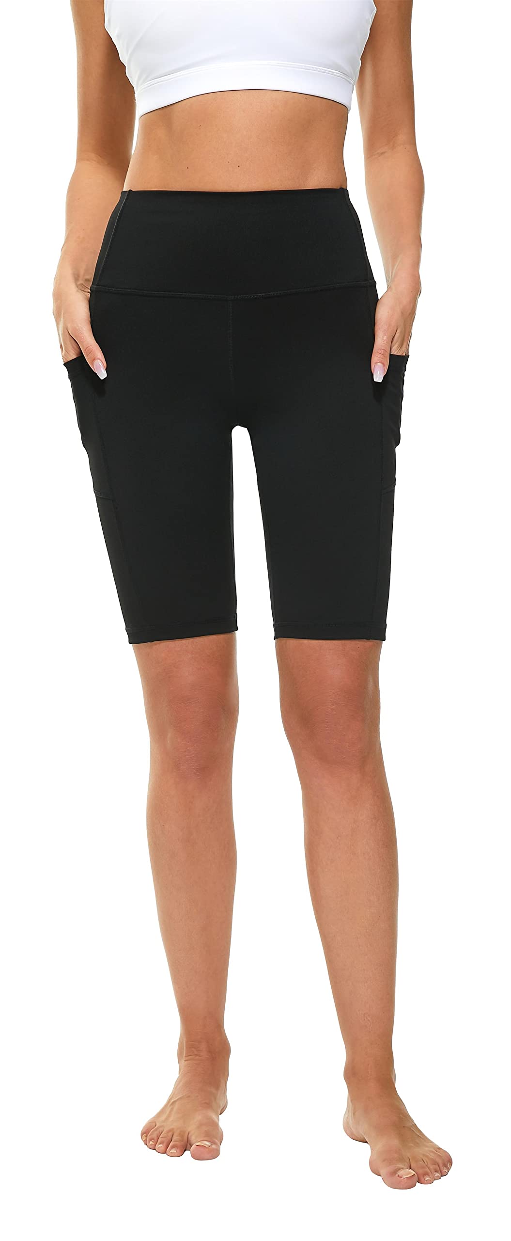 Munvot Women's High-Waisted Tummy Control Yoga Shorts - Breathable Workout Shorts for Running, Gym & Fitness | Perfect for Yoga, Pilates & Active Lifestyle