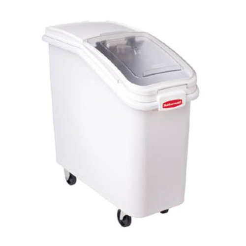 Rubbermaid ProSave 400 Cup White Food Storage Container with 32 Oz Measuring Scoop - Perfect for Bulk Ingredients, Commercial Kitchens & Pantry Organization