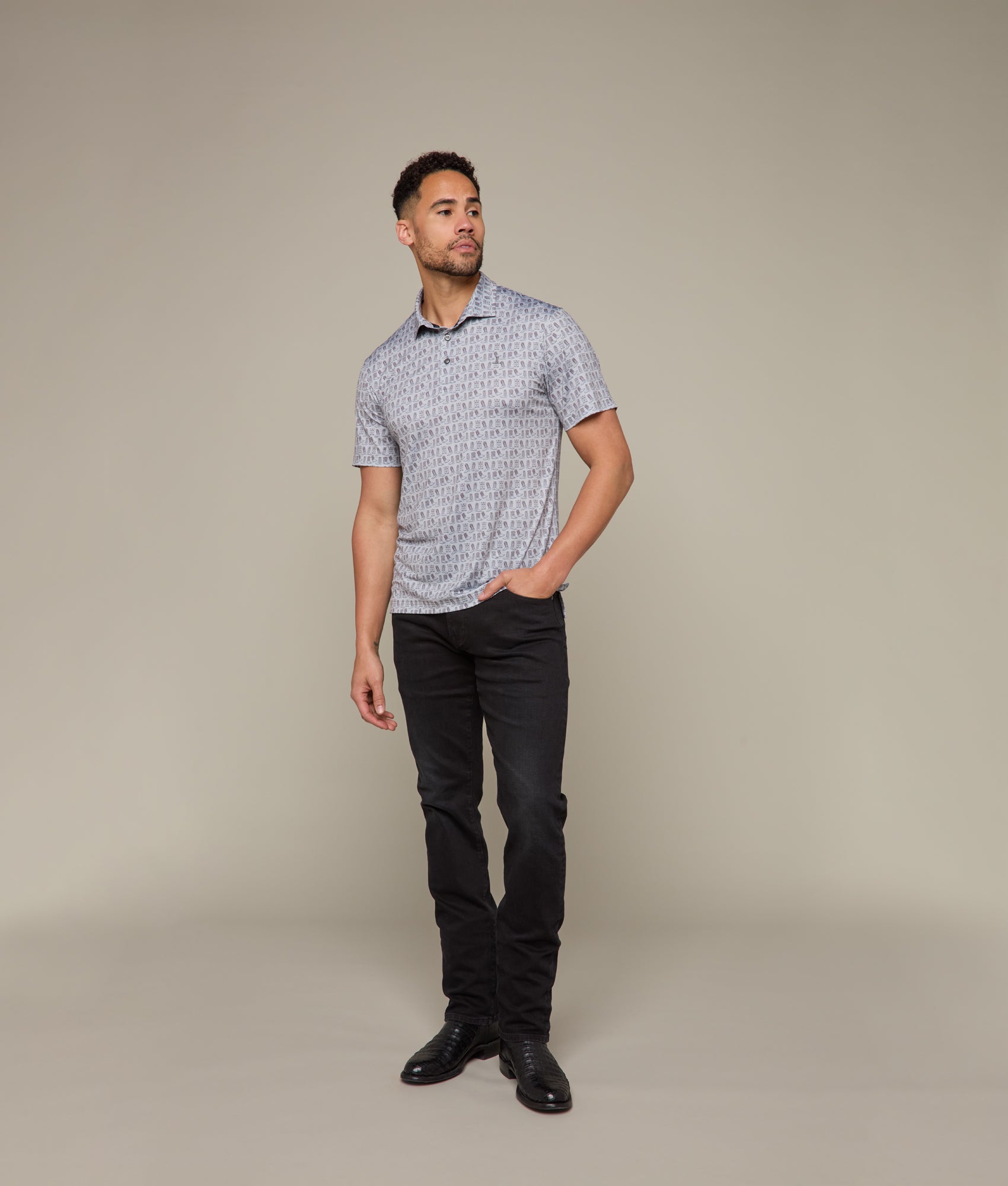 Lucchese Men's Golf Polo Shirt - Breathable & Moisture-Wicking Performance Polo for Golf, Casual Wear & Outdoor Activities