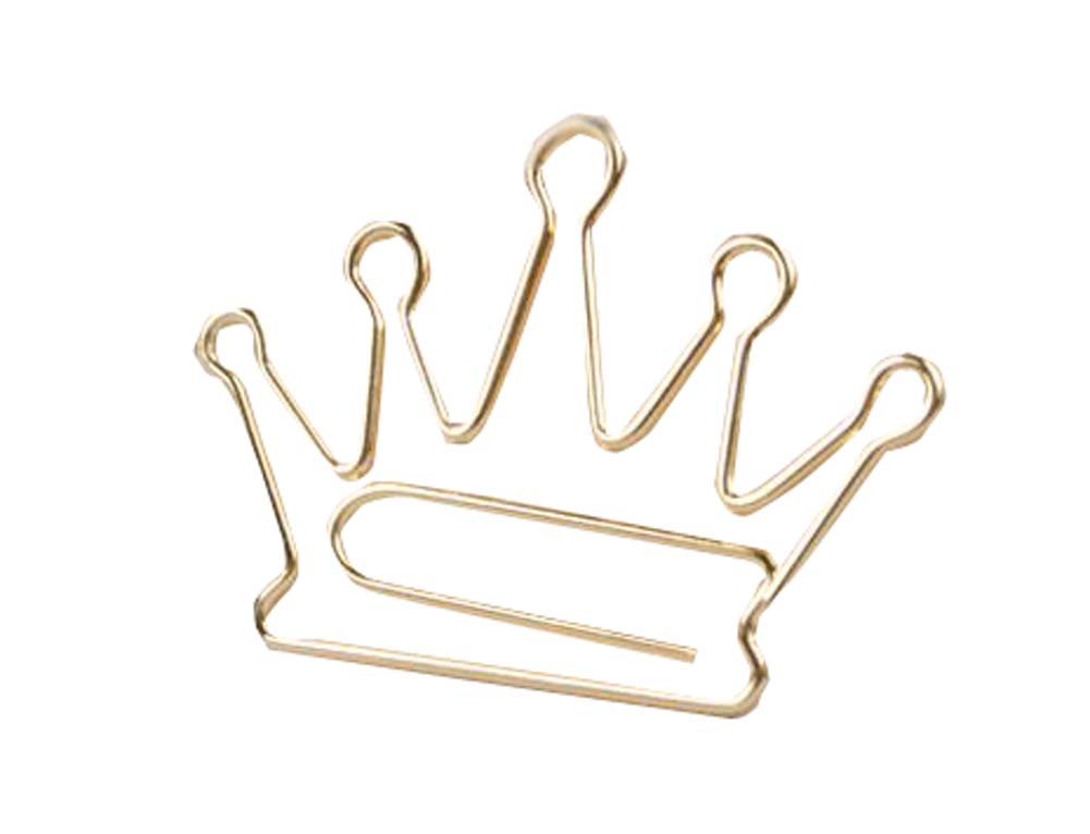 4 Pack Crown Shaped Paper Clips - Colorful Binder Clips for Office, School & Crafting - Organize Documents, Photos & Art Projects
