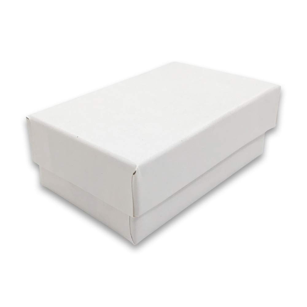20-Pack White Glossy Jewelry Boxes 2.6x1.5x1 Inch - Gift Packaging
