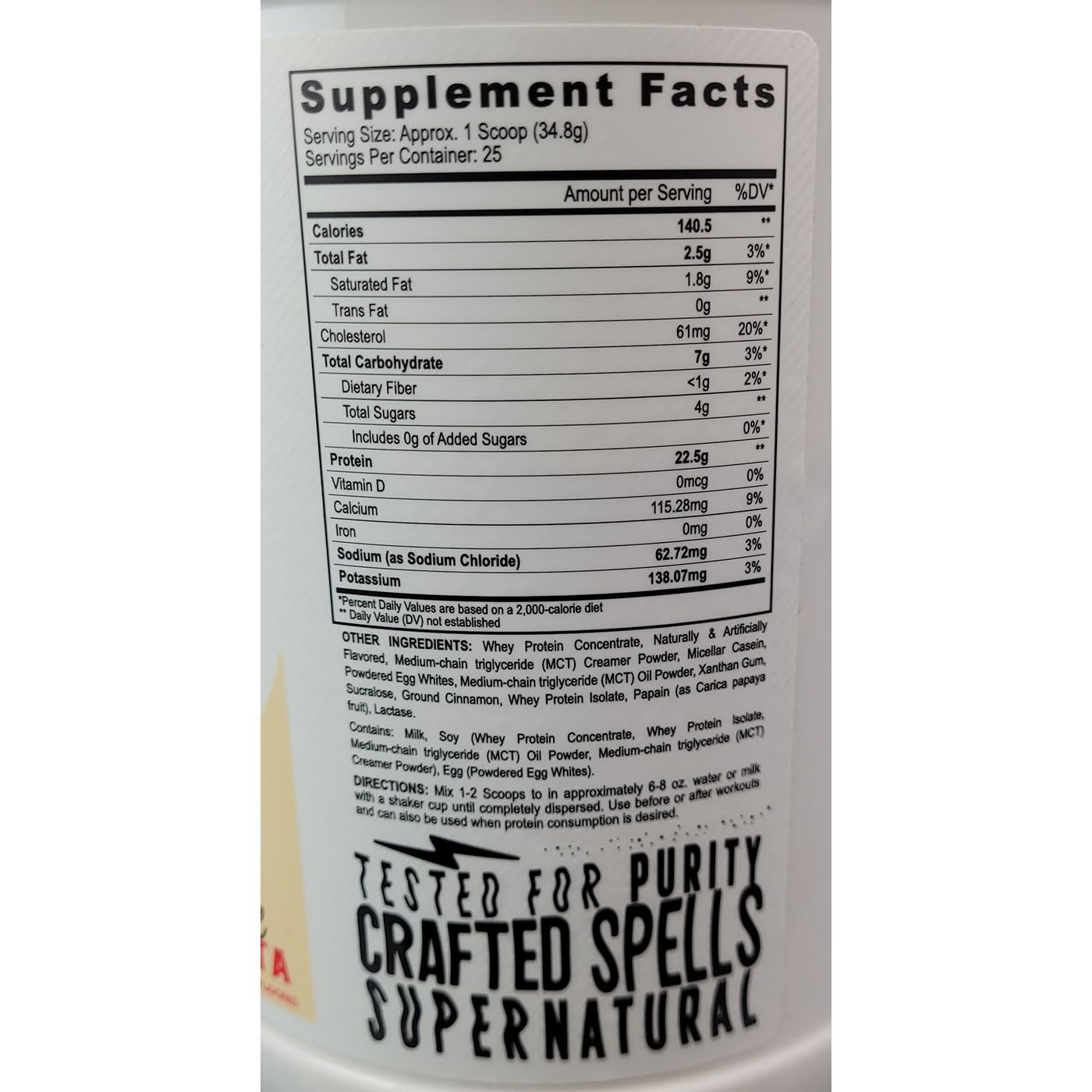 Black Magic Multi-Source Protein Powder - 23g Protein per Serving with Whey, Egg Albumin, Micellar Casein & MCTs - Pre & Post Workout Supplement (Horchata Flavor, 2LB) - Ideal for Muscle Recovery & Gym Performance