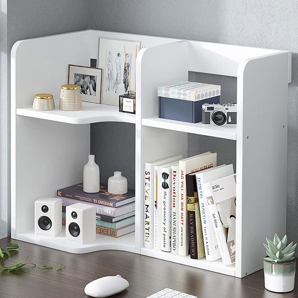 Adjustable Wood Desktop Bookshelf - Office Storage Organizer & Display Shelf Rack for Books, Decor, and Supplies | Perfect for Home Office, Study Room, and Workspace Organization