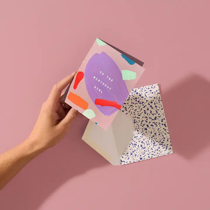 Personalized Birthday Girl Greeting Card - Elegant Floral Design for Women & Girls - Perfect for Birthdays, Celebrations & Special Occasions