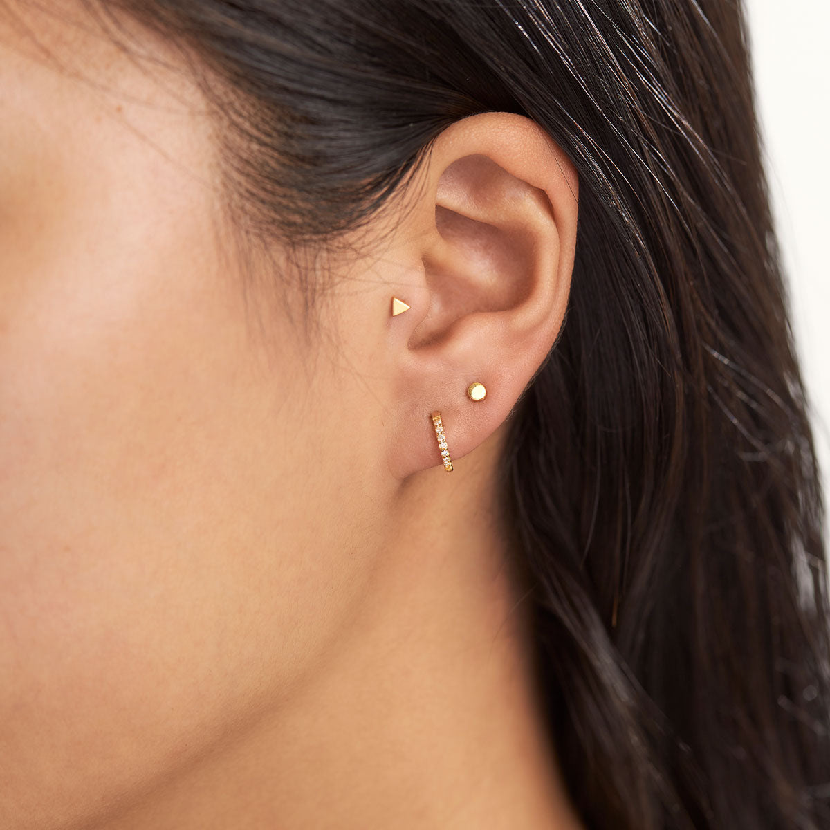 Sparkles Micro Huggies Gold Earrings - Elegant & Dainty Jewelry for Women | Perfect for Parties, Weddings & Everyday Wear