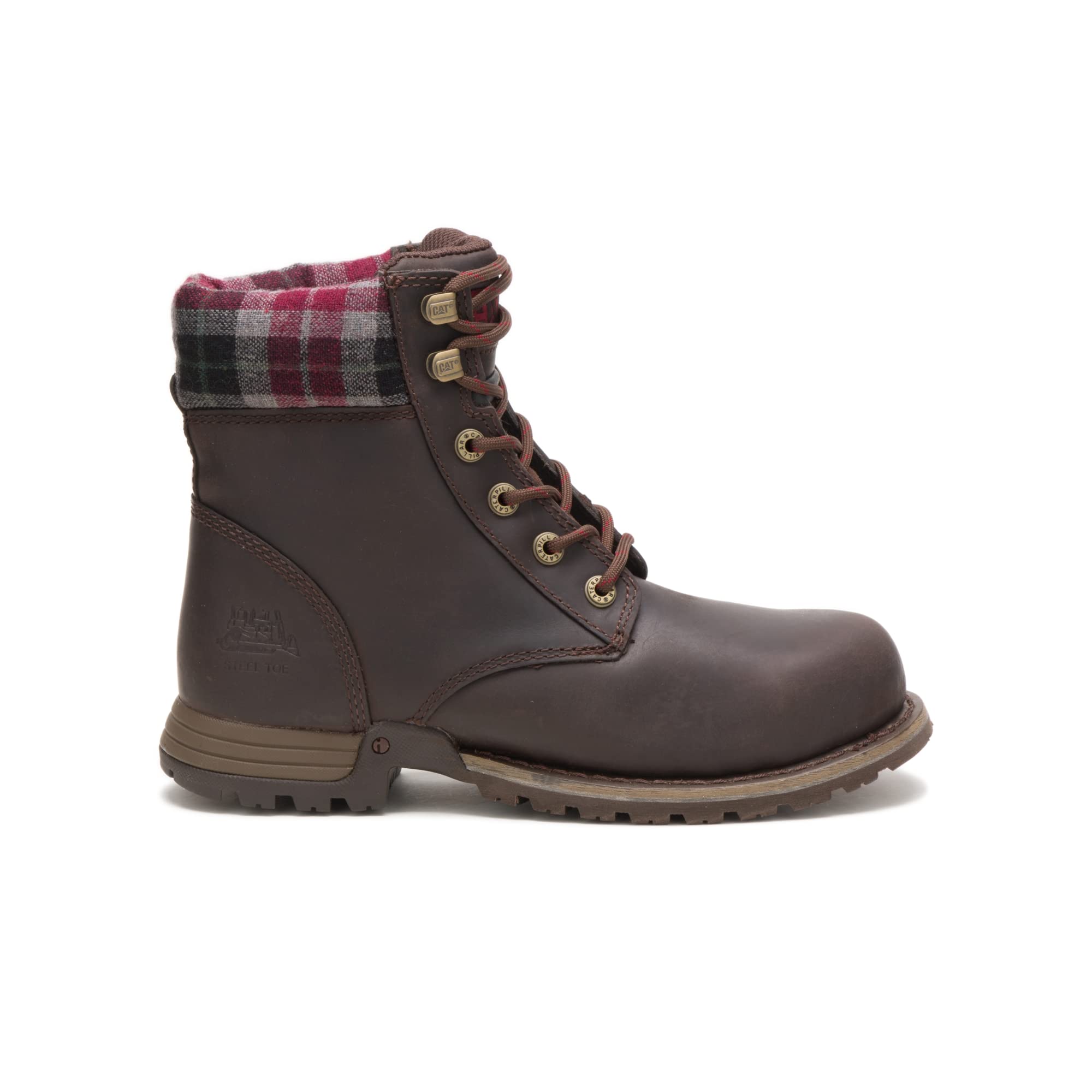 Cat Footwear Women's Kenzie St Construction Boot - Waterproof Steel Toe Work Boots for Women - Slip Resistant & Comfortable for Construction, Landscaping & Outdoor Work