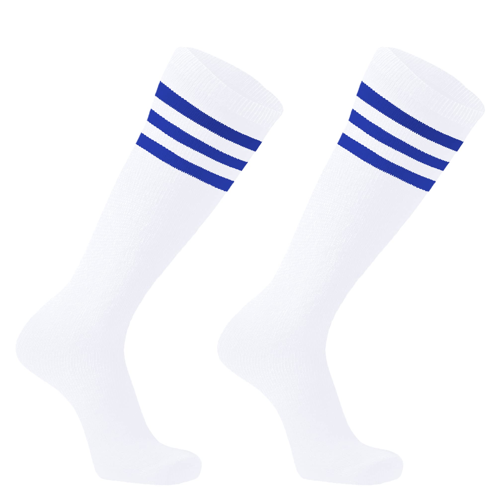 Women's Knee High Athletic Socks - Striped Running & Baseball Socks for Outdoor Sports