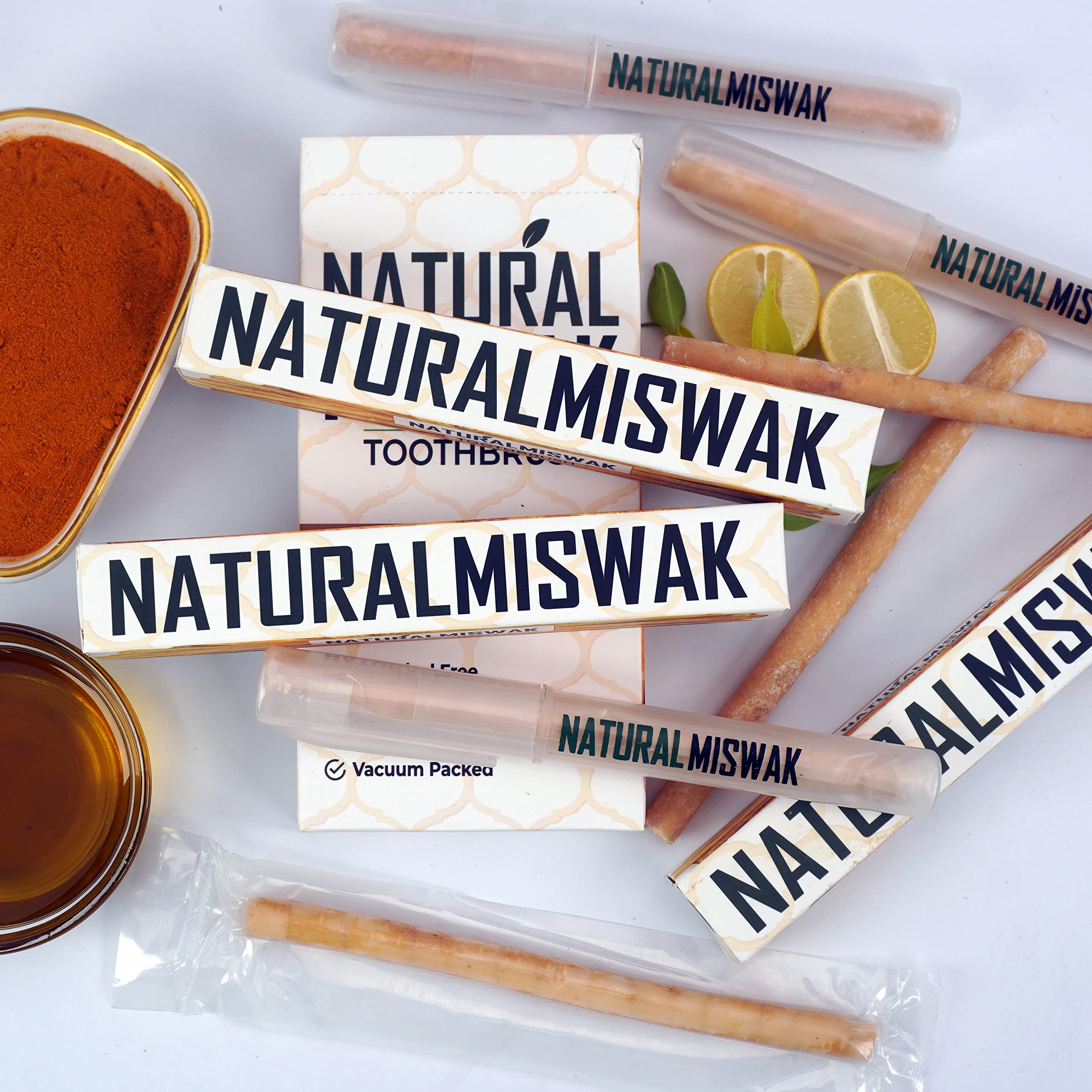 Natural Miswak Sticks for Teeth Cleaning - Organic Toothbrush Alternative, No Toothpaste Needed | Siwak Chew Sticks (Meswak) for Fresh Breath & Oral Hygiene | Perfect for Travel, Camping & Eco-Friendly Dental Care