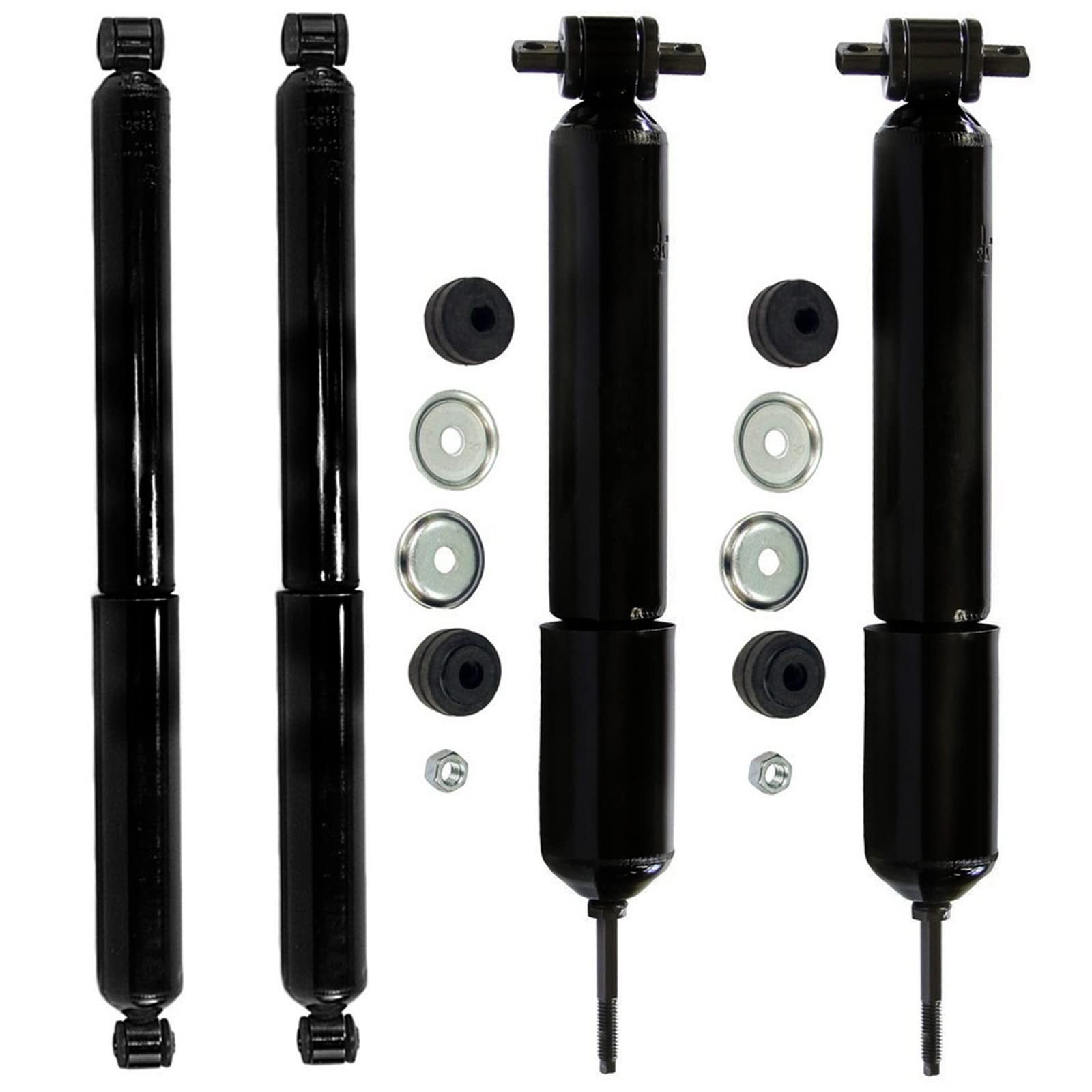 RYNCO 4-Piece Full Set Front & Rear Shock Absorbers Struts for Chevy Silverado 1500 RWD 1999-2006 Models - Smooth Ride & Enhanced Stability for Off-Roading, Towing & Daily Driving