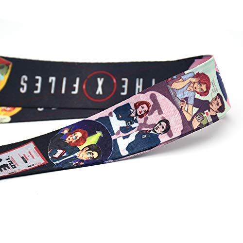 90s X-Files Alien Suspense TV Series Anime Keychain Lanyard - ID Badge Holder for Work, School & Convention Accessories | Nostalgic 90s Memorabilia Gift for Sci-Fi Fans