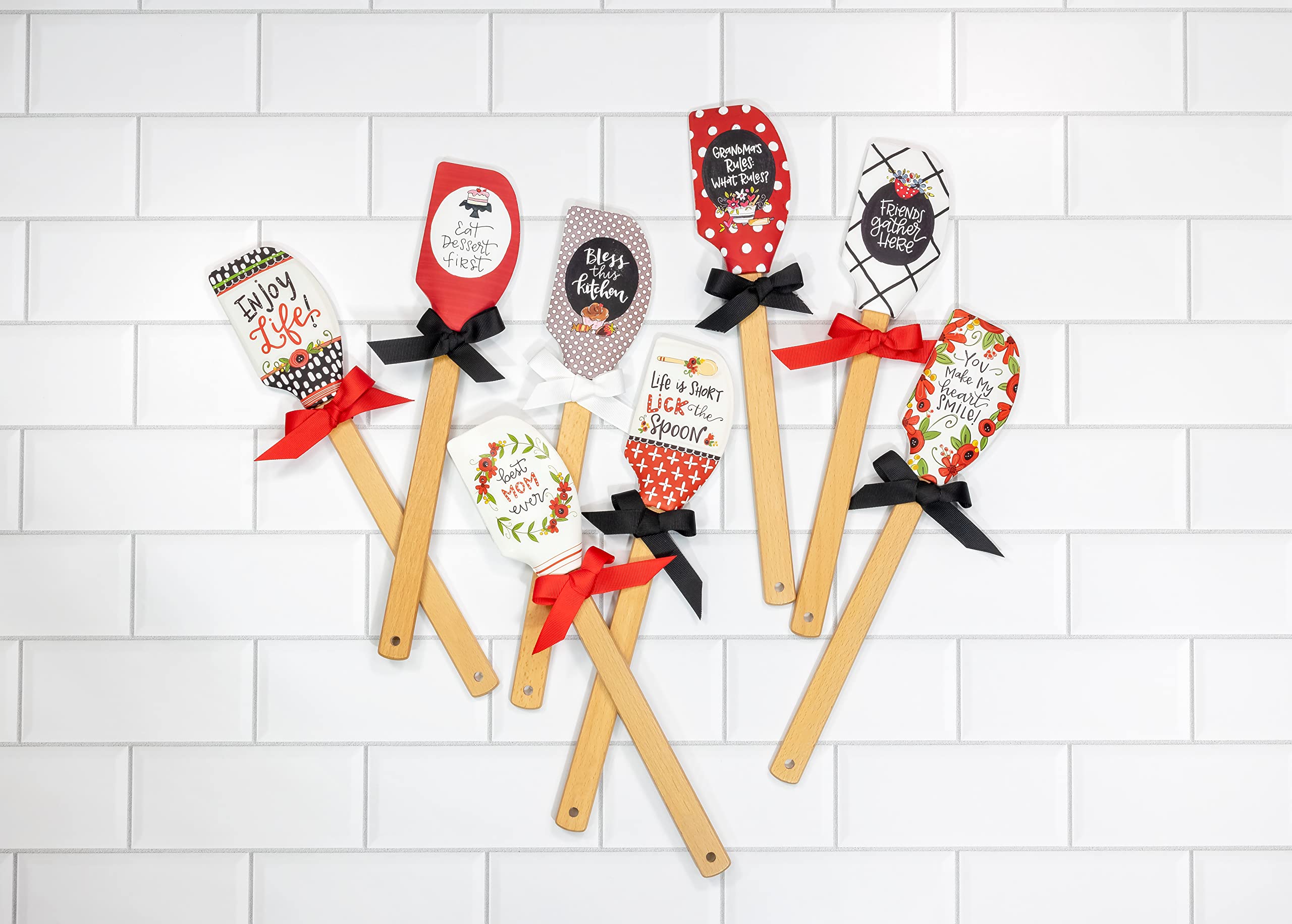 Shannon Road Gifts Classic Kitchen Silicone Spatula - 12.5 Inch Dishwasher Safe, Heat Resistant, Double-Sided Cooking Utensil for Baking, Mixing & Flipping - Perfect for Home Cooking, BBQ & Friends Gatherings