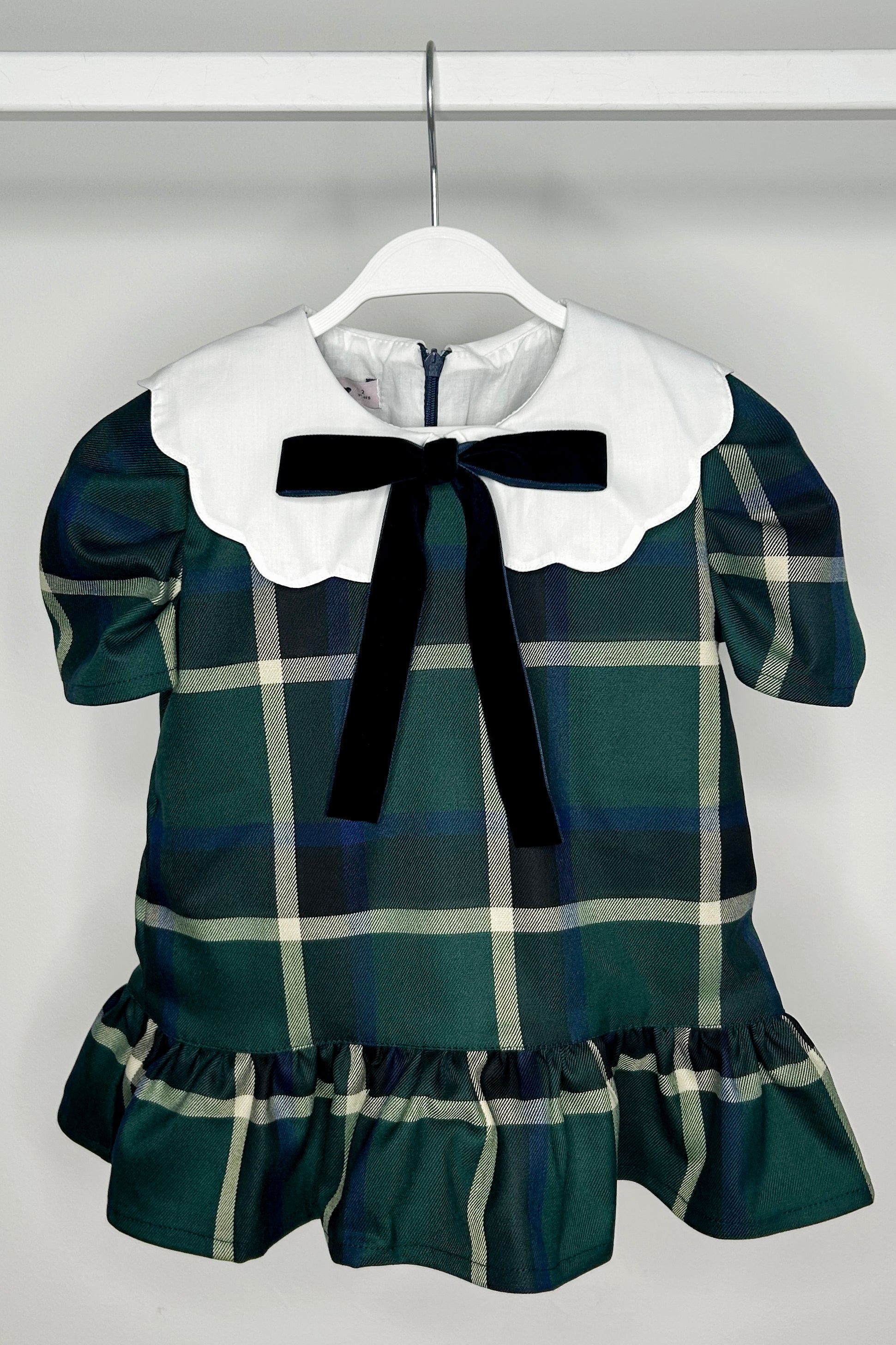 Essie Bottle Green Tartan Dress for Women - Stylish Plaid Midi Dress for Casual Outings, Parties & Holiday Events