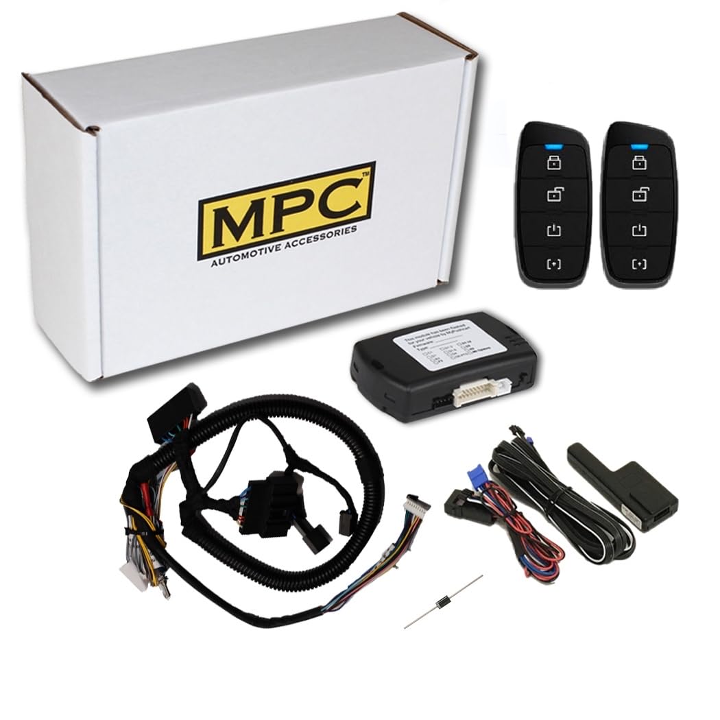 MPC 4-Button Remote Car Starter Kit for 2012-2015 Ford Focus - Includes 2 Extended Range Remotes (3000 ft) - Plug & Play T-Harness - Preloaded Firmware - US Tech Support - Perfect for Cold Mornings & Secure Remote Vehicle Access