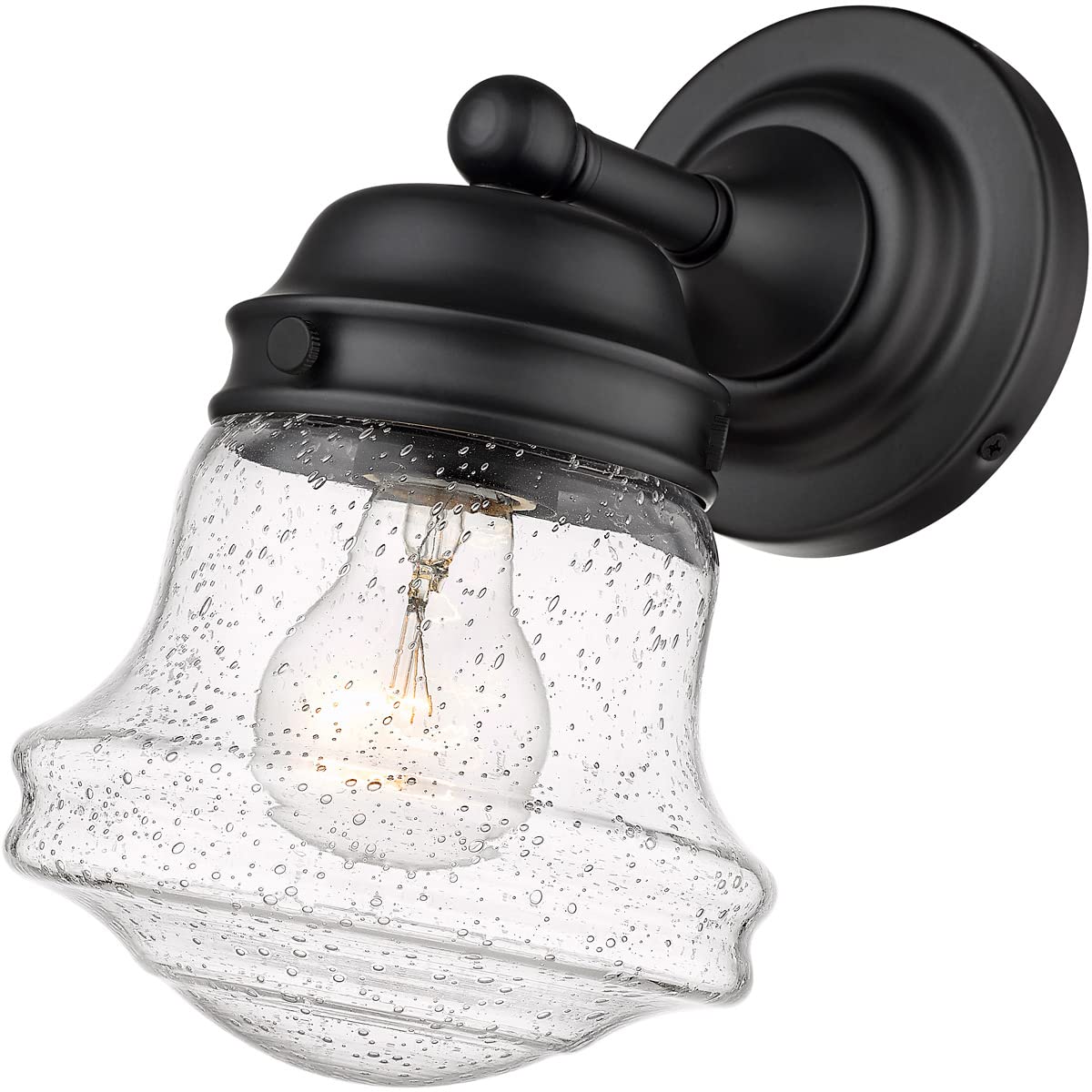 Z-Lite 736-1S-MB Modern Single Light Wall Sconce - Matte Black Finish for Bedroom, Hallway & Entryway Lighting