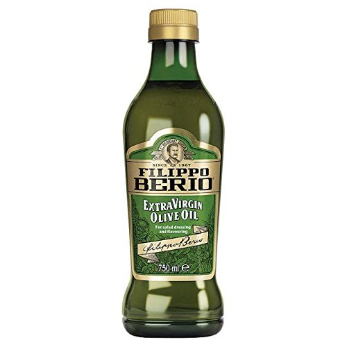 Filippo Berio Extra Virgin Olive Oil 750ml - Premium Cold Pressed Olive Oil in Glass Bottle, Pack of 6 - Perfect for Cooking, Salad Dressing & Healthy Recipes