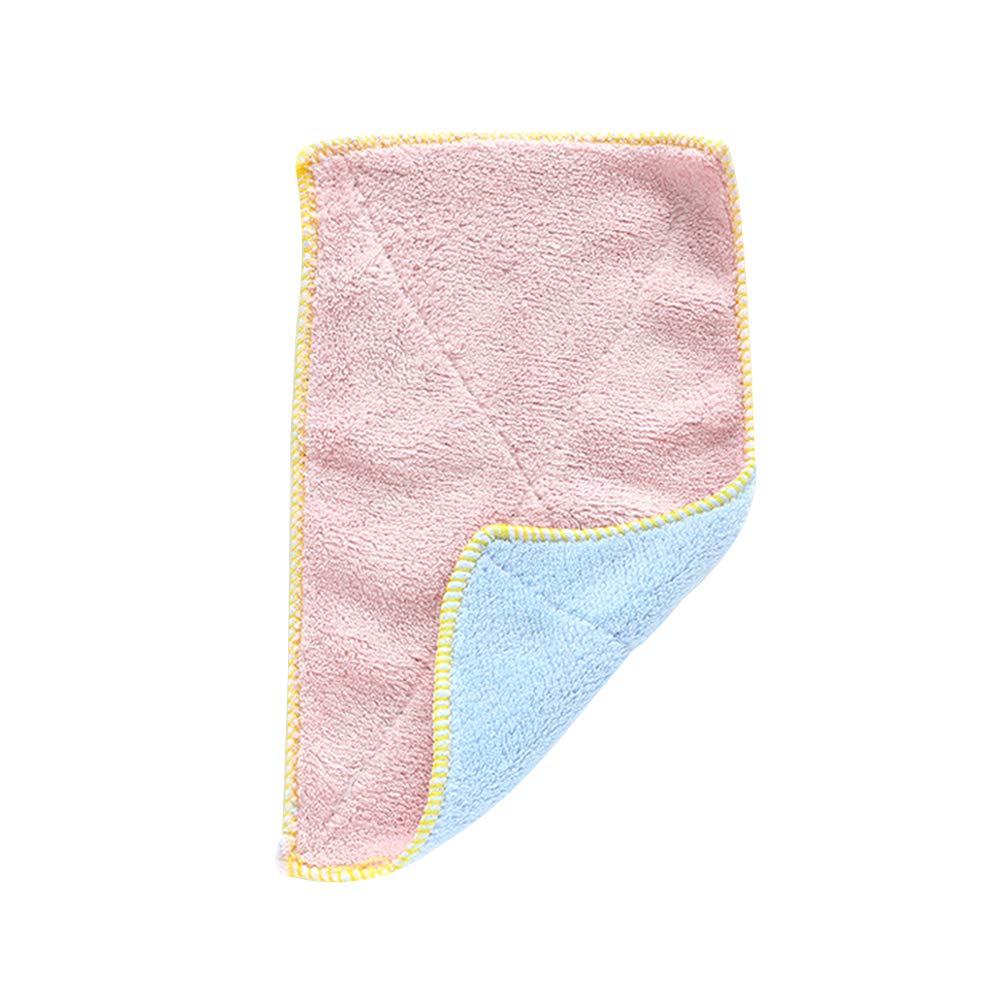 Premium Microfiber Dish Cloth - Super Absorbent Double-Sided Kitchen Cleaning Towel for Dishes, Countertops & More (Pink & Blue) | Ideal for Daily Kitchen Cleaning, Dish Drying & Household Chores