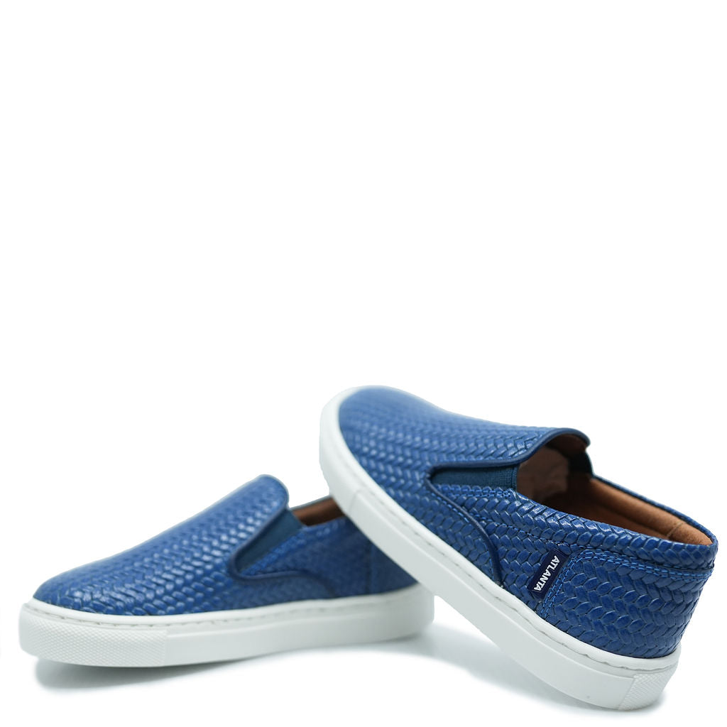 Atlanta Moccasin Slip-On Sneakers for Men - Comfortable Boat Shoes in Ocean Blue | Casual Walking, Driving & Beach Wear