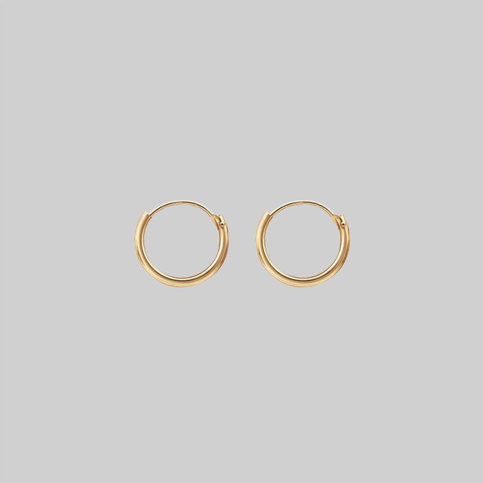 Small Gold Hoop Earrings for Women - 14K Gold Plated Minimalist Stud Earrings | Perfect for Everyday Wear, Gifts & Special Occasions