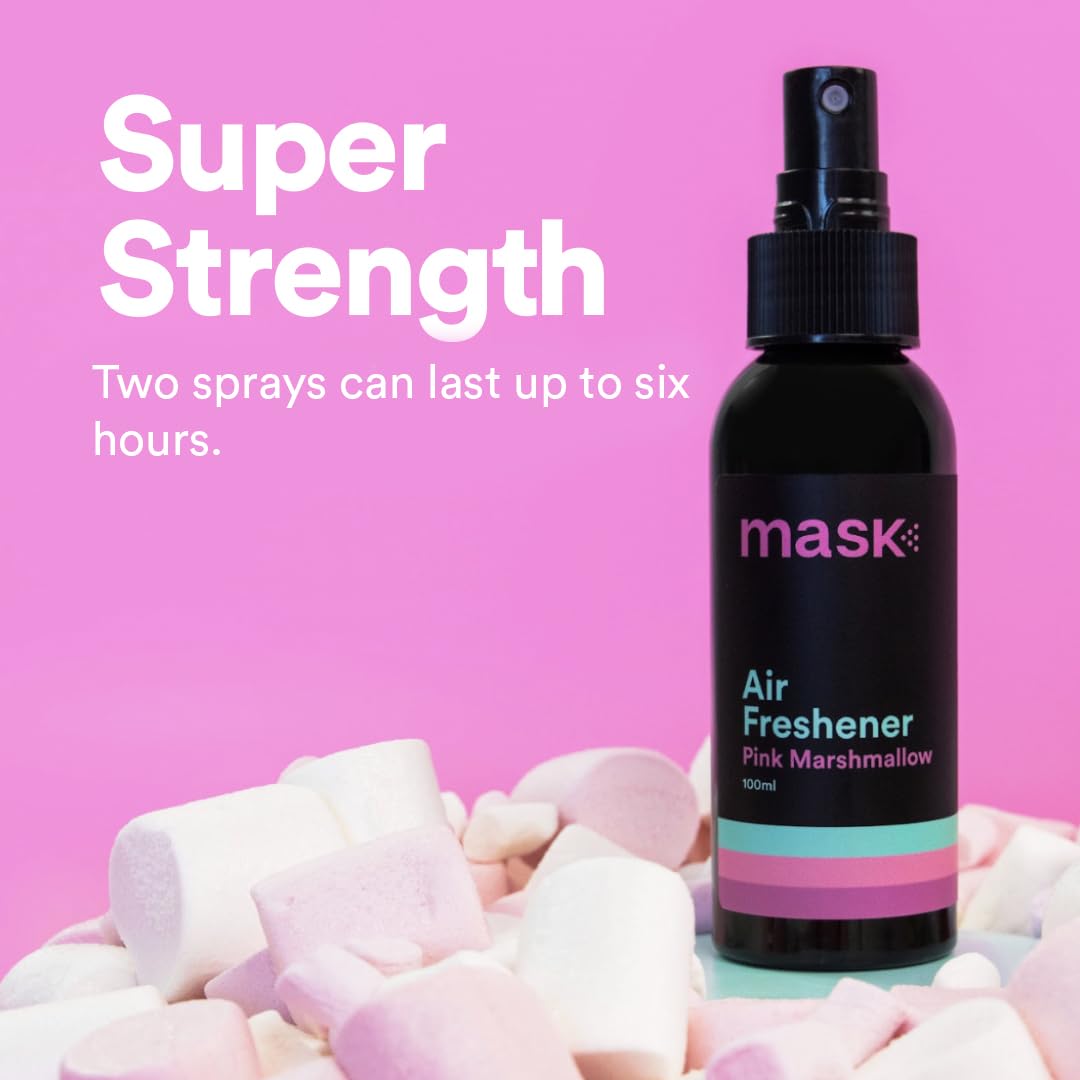 Long Lasting Air Freshener Spray - 10.2 Fl Oz Marshmallow Scent | Bathroom Deodorizer, Pet Odor Eliminator & Room Freshener | Travel Size for Home, Office & Car | Pack of 3