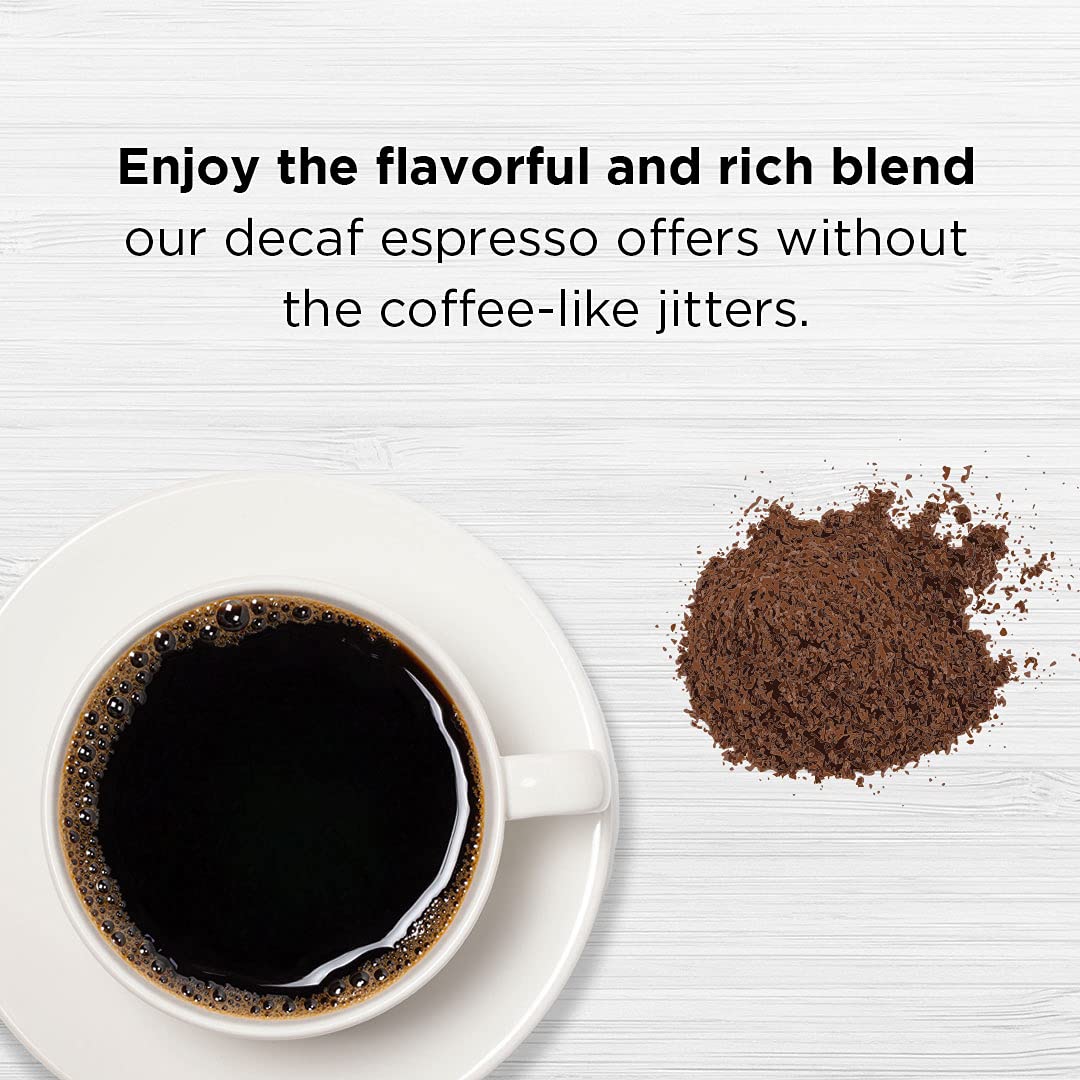 CAFFÉ CONTEMPO DECAF Italian Style Ground Espresso - Water Process Decaffeinated, 1 LB Bag, Fine Grind, Dark Roast, Freshly Roasted Coffee - Perfect for Moka Pot, Espresso Machines & Home Brewing