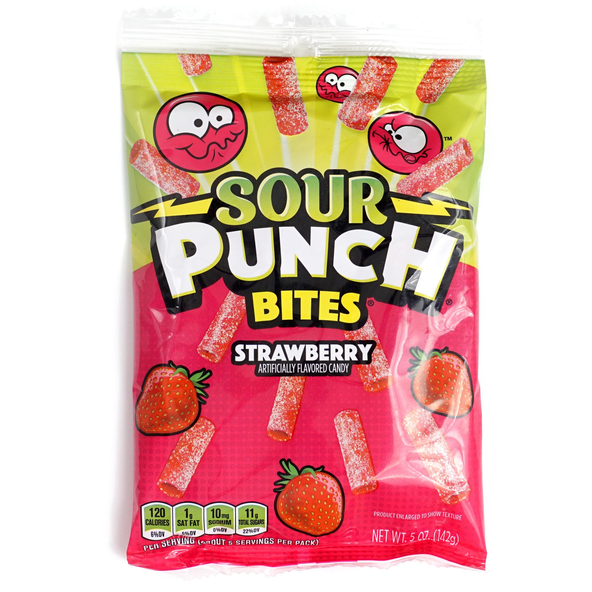 Sour Punch Bites Candy - 5oz Bags (Pack of 3) | Strawberry, Blue Raspberry & Mixed Flavors | Sweet & Tangy Sour Candy Snacks | Perfect for Parties, Movie Nights & Office Treats - The Hampton Popcorn & Candy Company