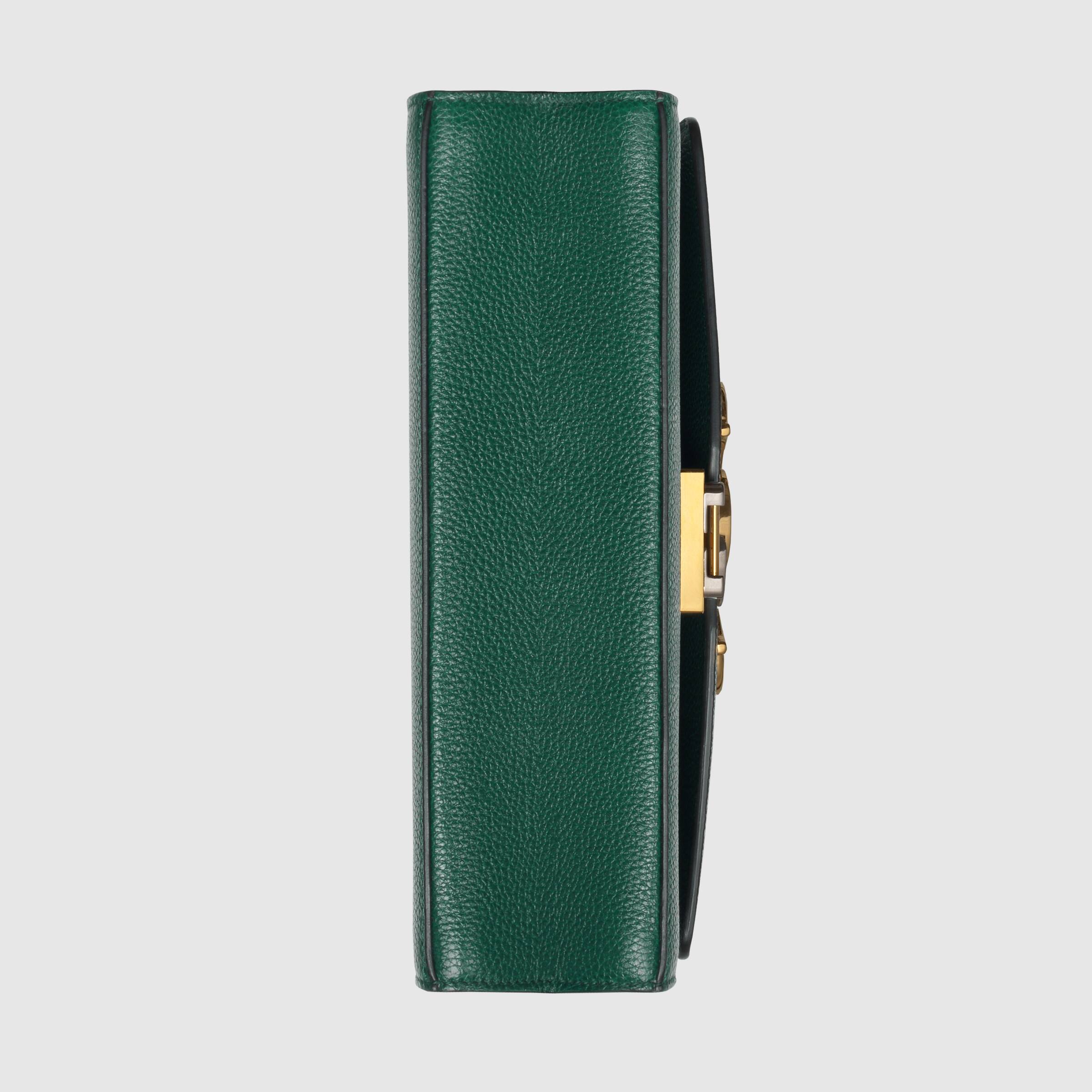 Gucci Zumi Small Shoulder Bag in Grainy Leather - Green Crossbody Purse for Women | Perfect for Work, Travel & Evening Events