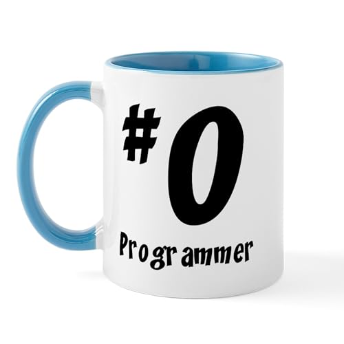 White/Blue Inside - #0 Programmer Mug