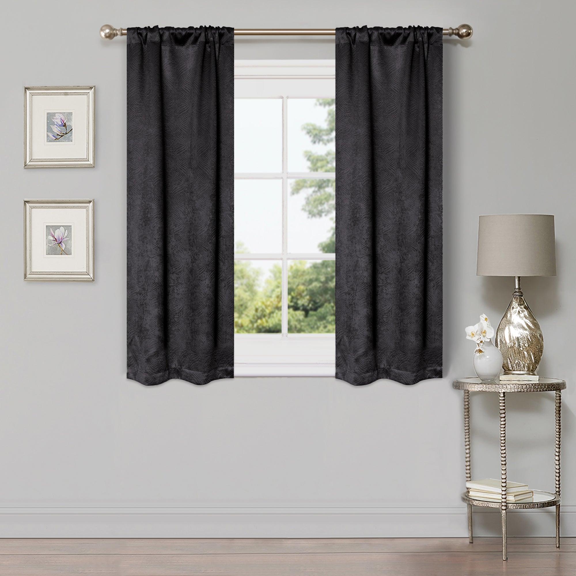 Waverly Thermal Blackout Grommet Curtain Panel Set - 26 Inch Width - Energy Efficient Room Darkening Window Treatment for Bedroom & Living Room