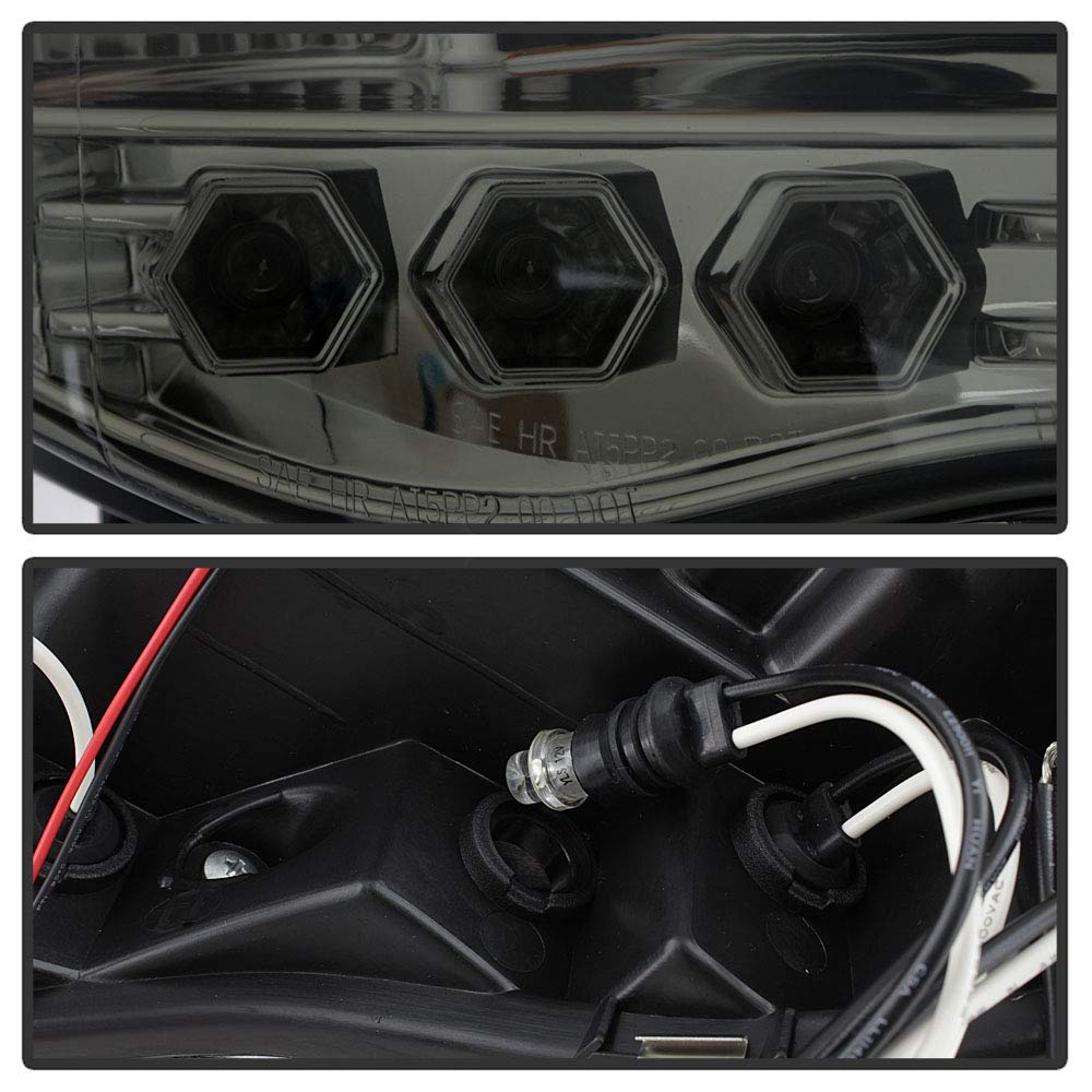 ACANII LED Halo Ring Projector Headlights for 2002-2005 Dodge Ram 1500/2500/3500 - Smoked Lens Headlamp Assembly Pair - Upgrade Your Truck Lighting for Night Driving & Off-Road Adventures