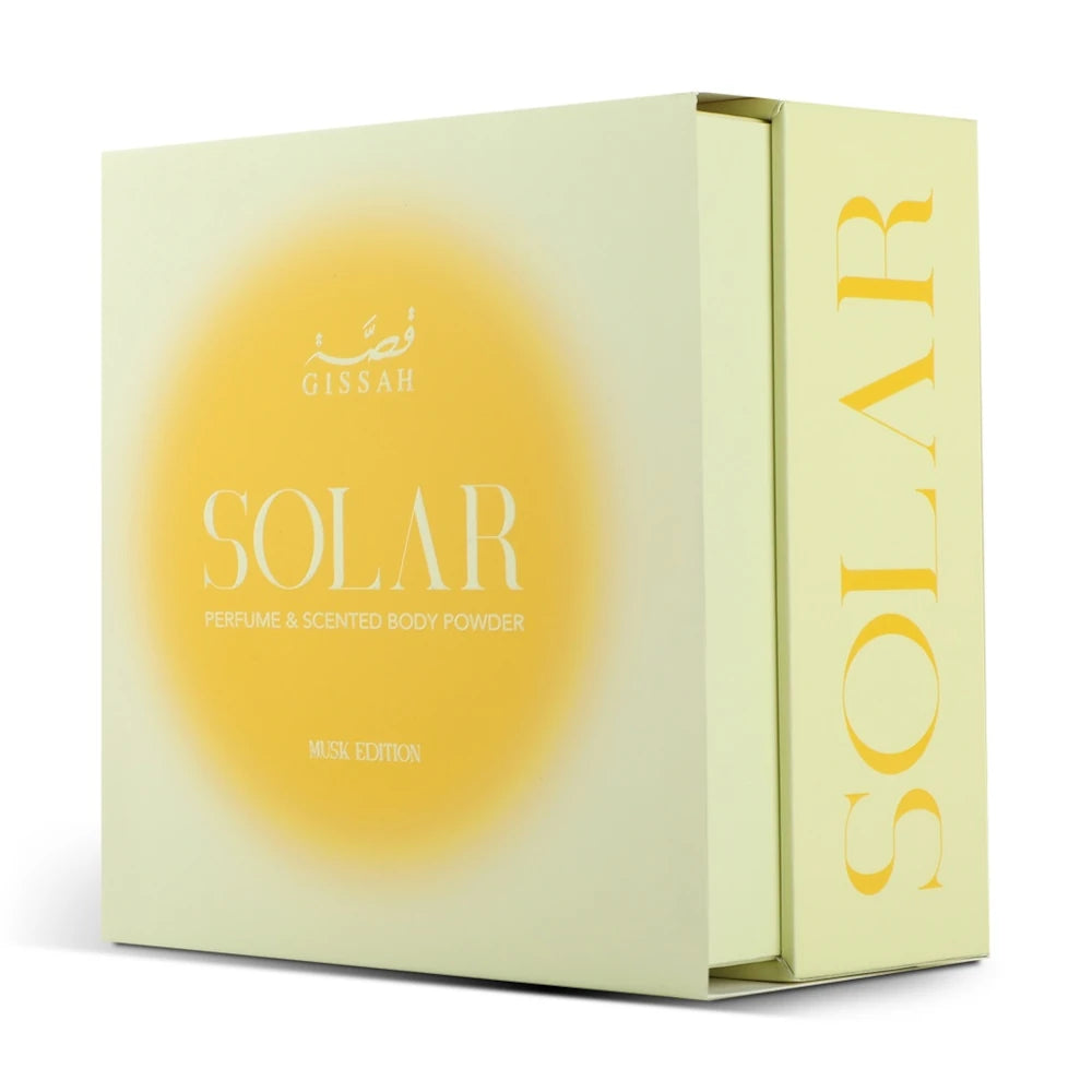 Natural Solar Perfume & Scented Body Powder for Women - Long Lasting Floral Fragrance - Perfect for Outdoor Activities, Beach Days & Summer Vacations