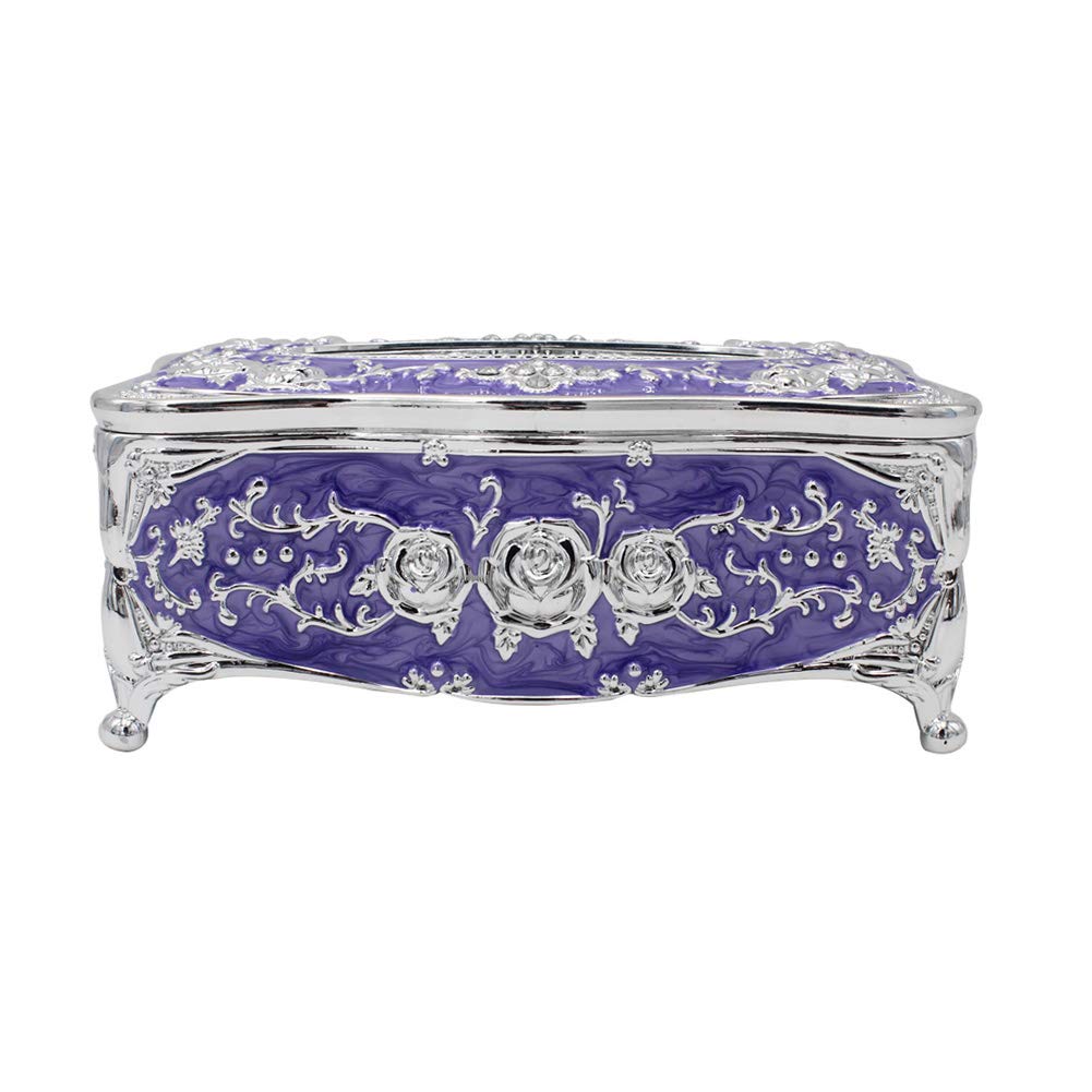 Elegant Purple Rectangular Tissue Box Cover - Stylish Tissue Holder for Bathroom, Vanity, Bedroom Dresser & Office Desk | Perfect Home & Office Decor Accessory